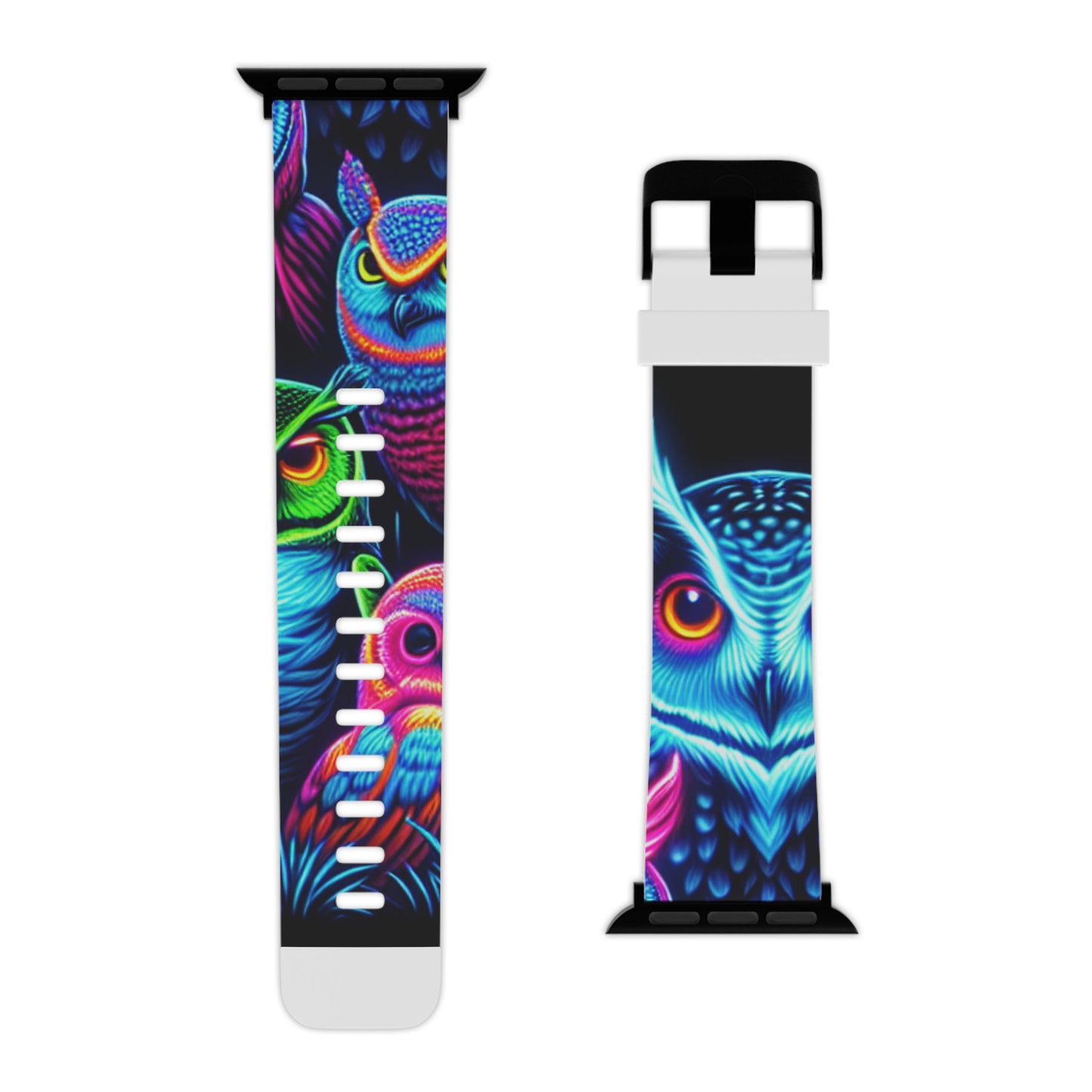 "Vivid Nocturnal Utopia" - NEON Owls Iwatch Band