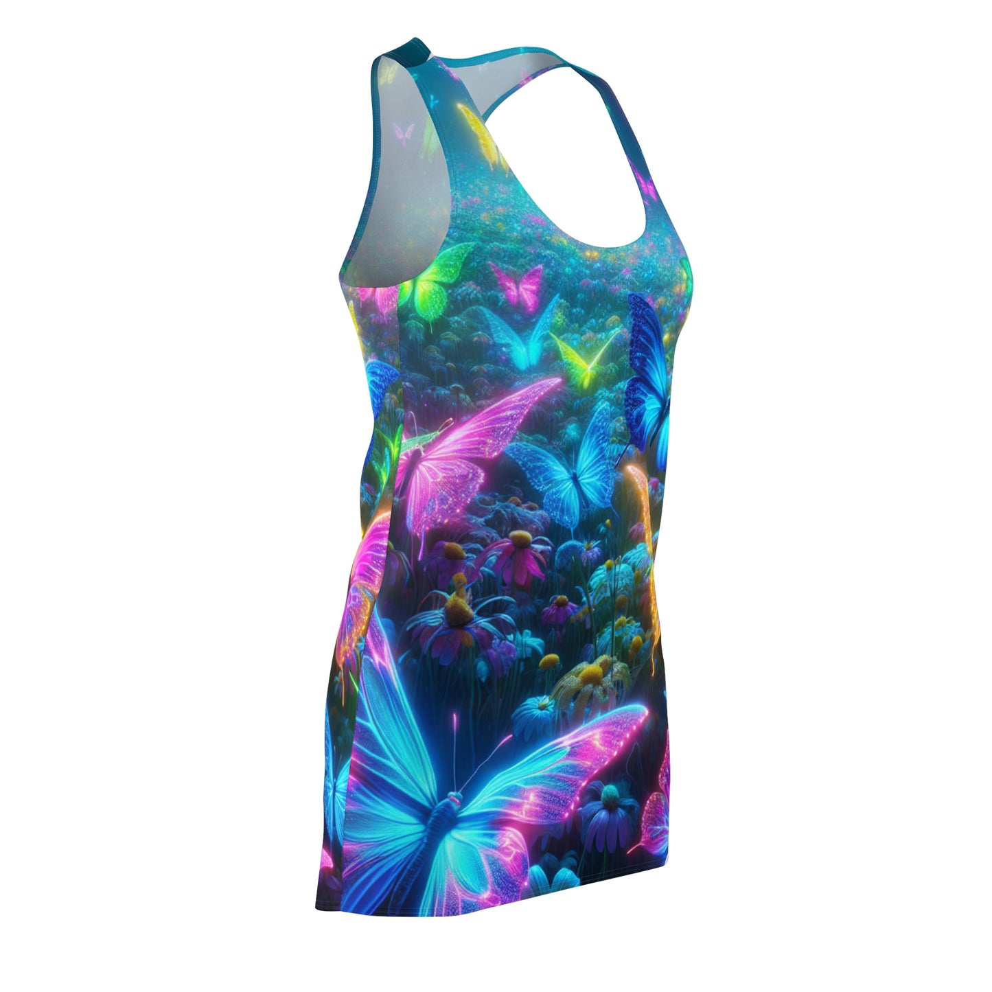 Neon Butterfly Flutter. Neon Butterflies Racerback Dress
