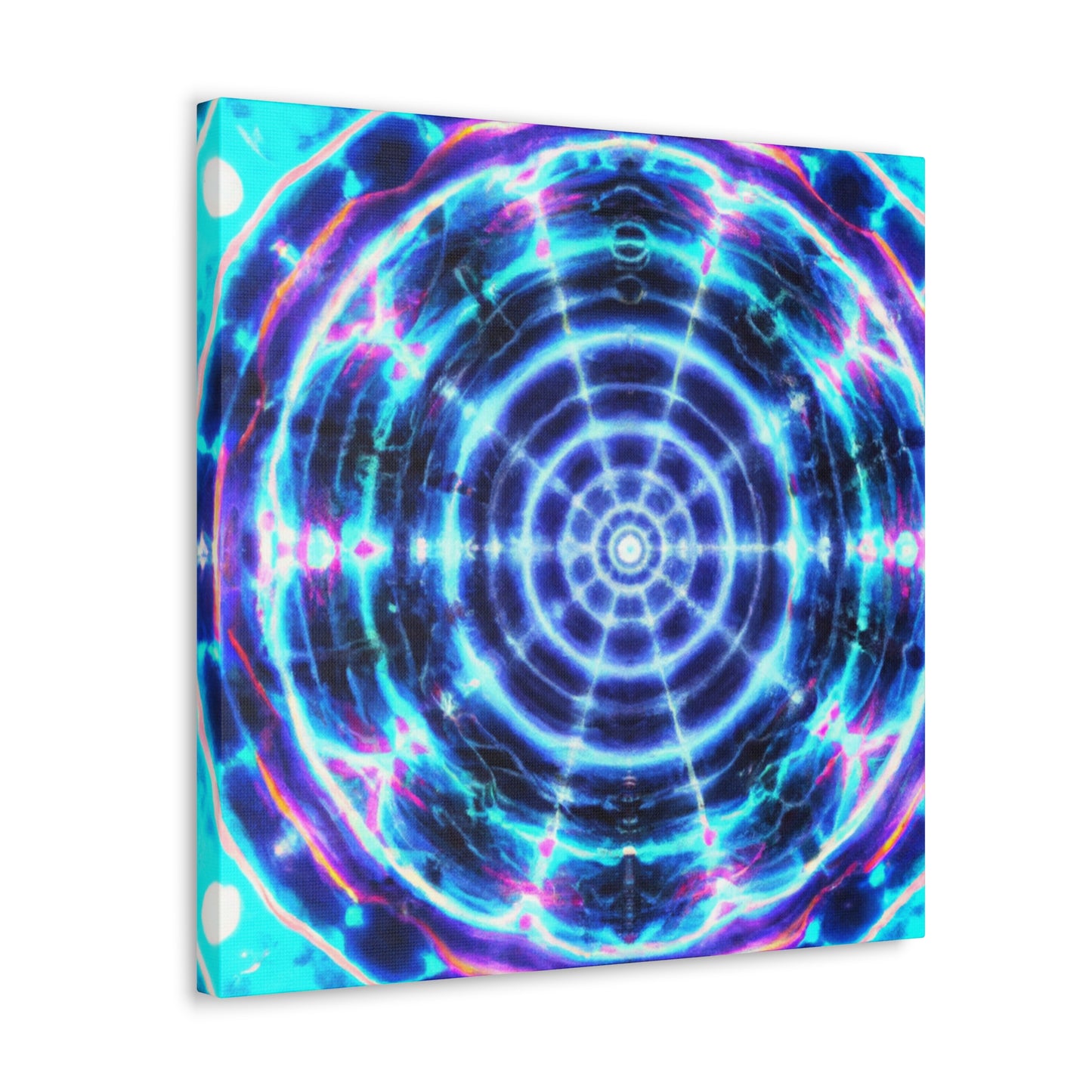 Neon Infinity Visions. Trippy Infinity Patterns Art Canvas