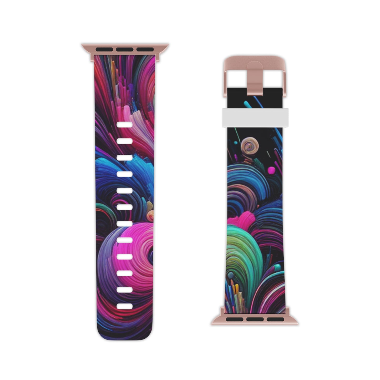 "Neon Synthesis" - Trippy Infinity Patterns Iwatch Band