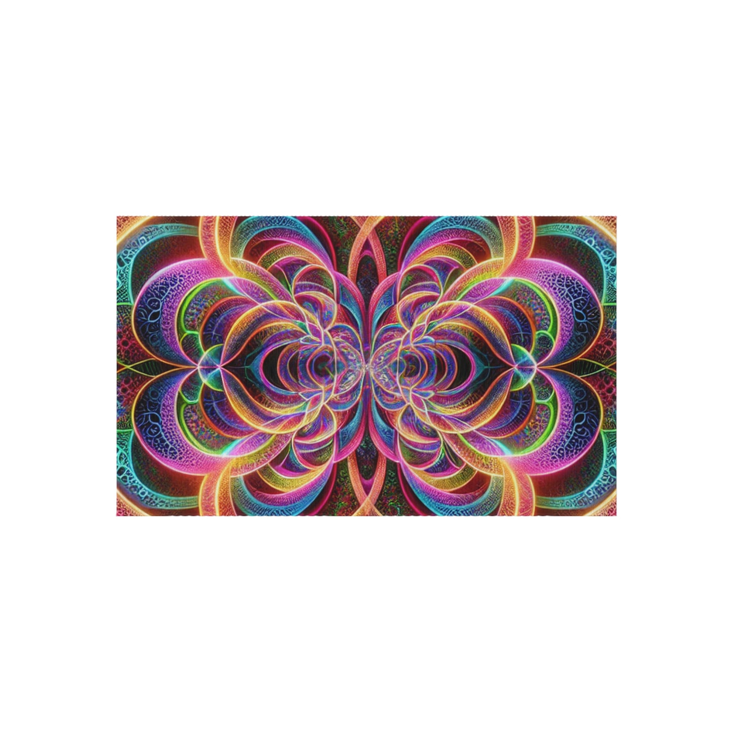 Neon Infinity Splatter-scape. Infinity Patterns Outdoor Rug