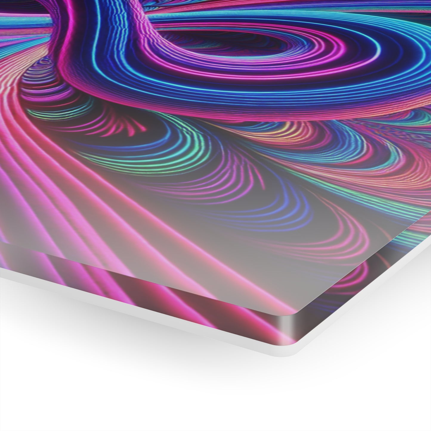 Cosmic Geometrica Splendor. Trippy infity Pattern 1/4" Glossy Acrylic Art
