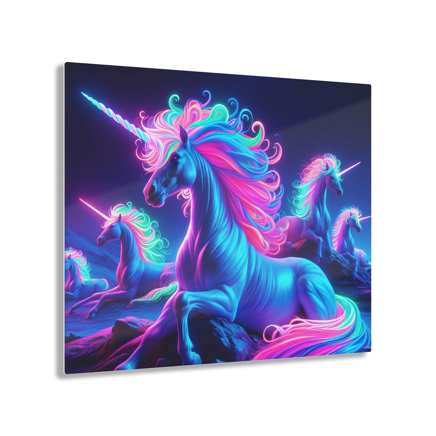 "Rainbow Mania" NEON Unocrons Art 1/4" Glossy Acrylic Art