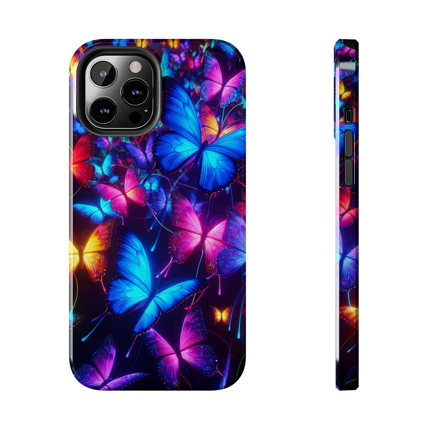 'Metamorphic Brilliance' NEON Butterflies Tough Phone Case