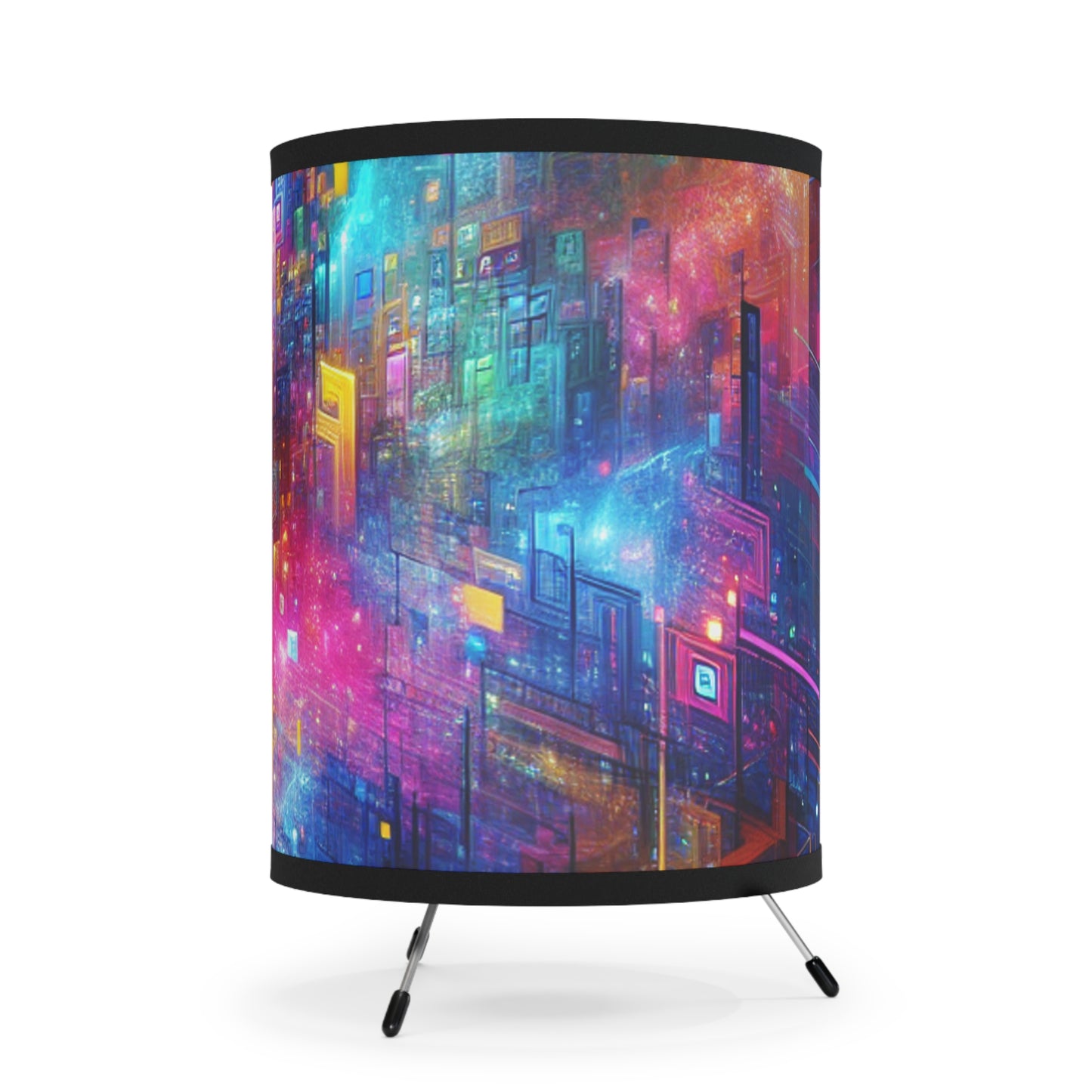 Louis da Vinci. - Trippy Infity Patterns Art Tripod Lamp