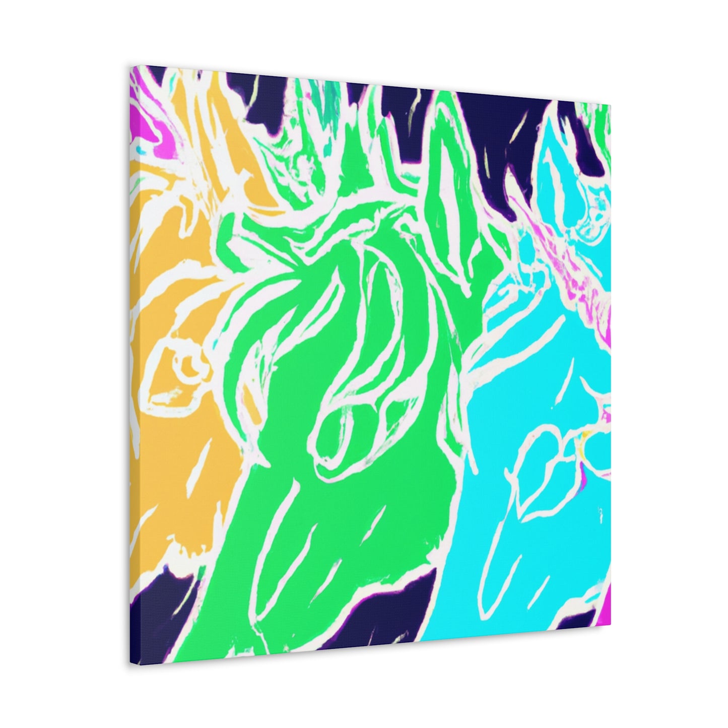 Neon Herd-scape NEON Unicorns Art Canvas