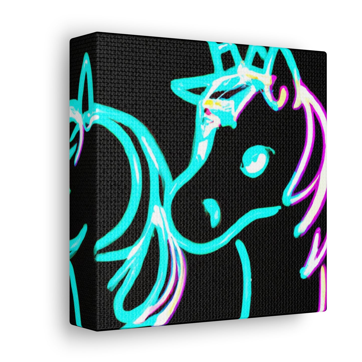 "Neon Unicorn Carnival" NEON Unicorns Art Canvas