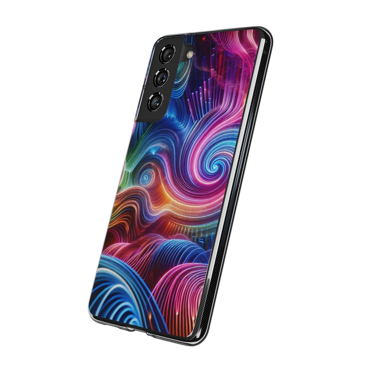 Neon Dreamscapes Infinity Patterns Art Polycarbonate Phone Case