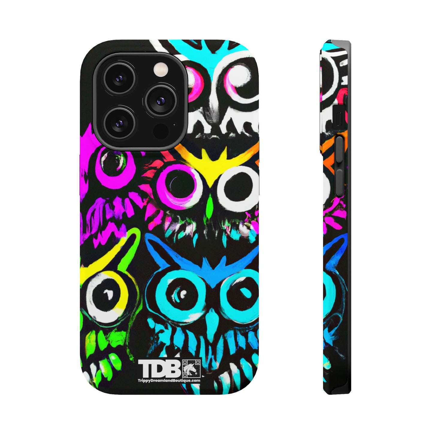 TDB iPhone Magnetic Tough Case - Psychedelic Rave Owl Design