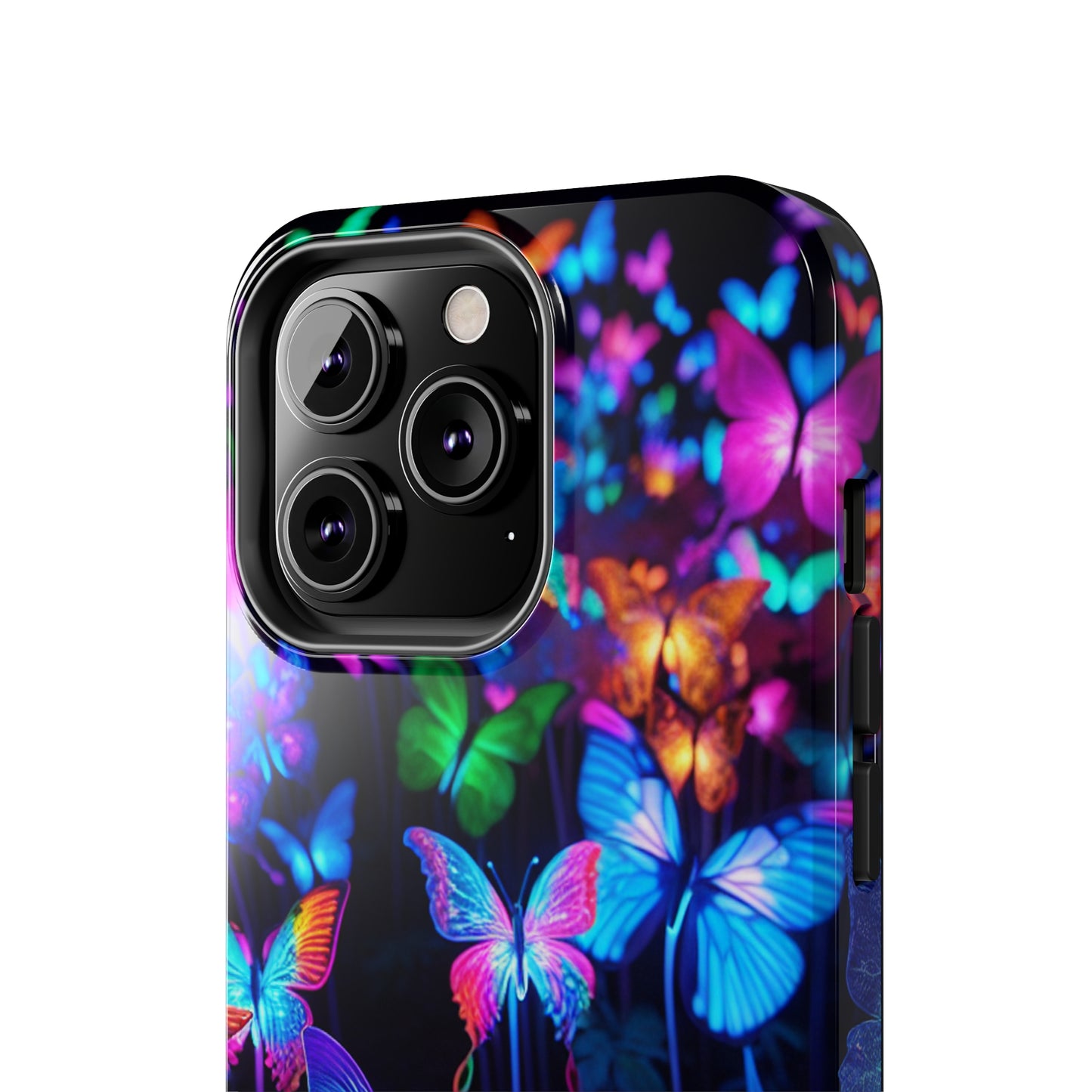 "Neon Flutterby Lights" NEON Butterflies Tough Phone Case