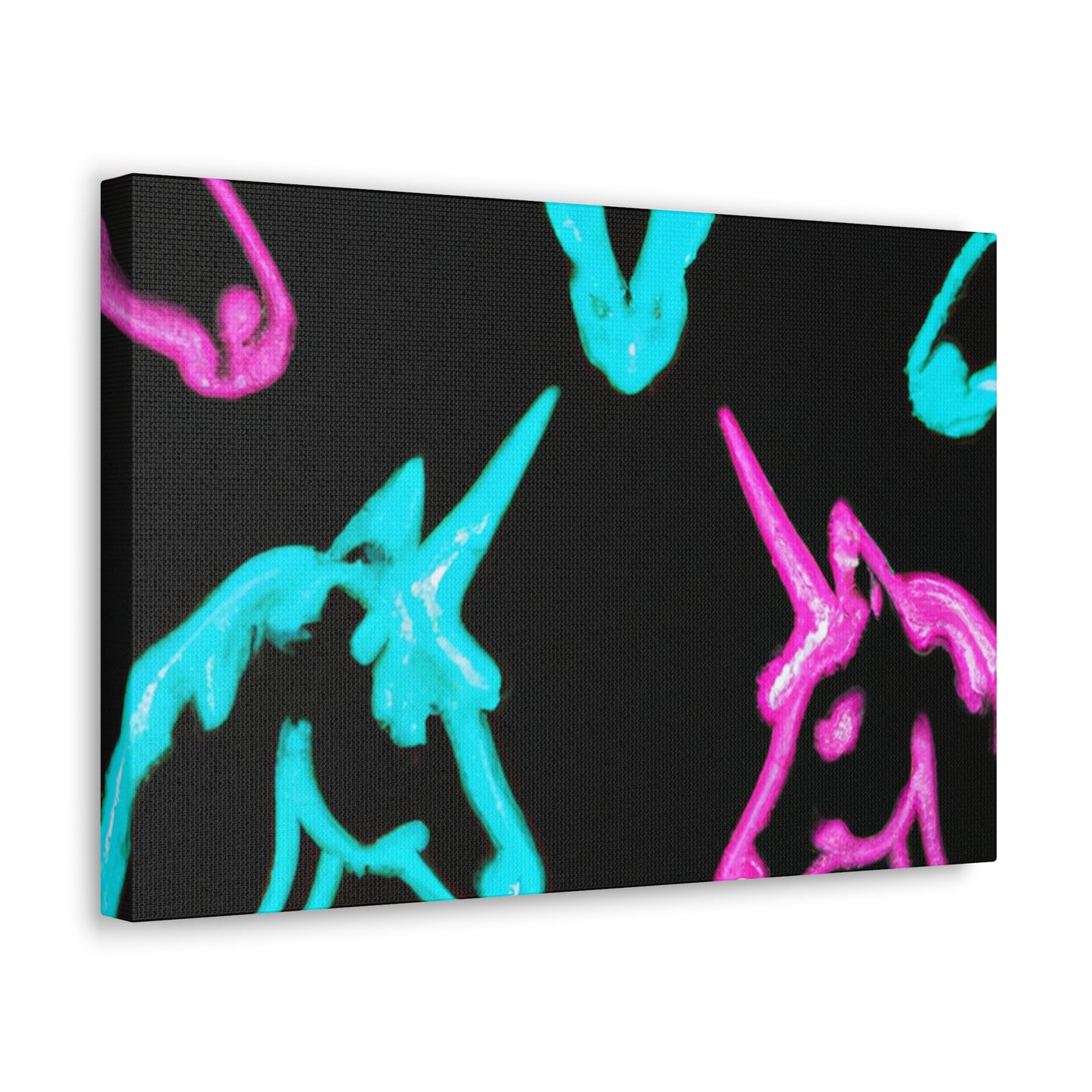 Neon Night Unicorn Prism NEON Unicorns Art Canvas