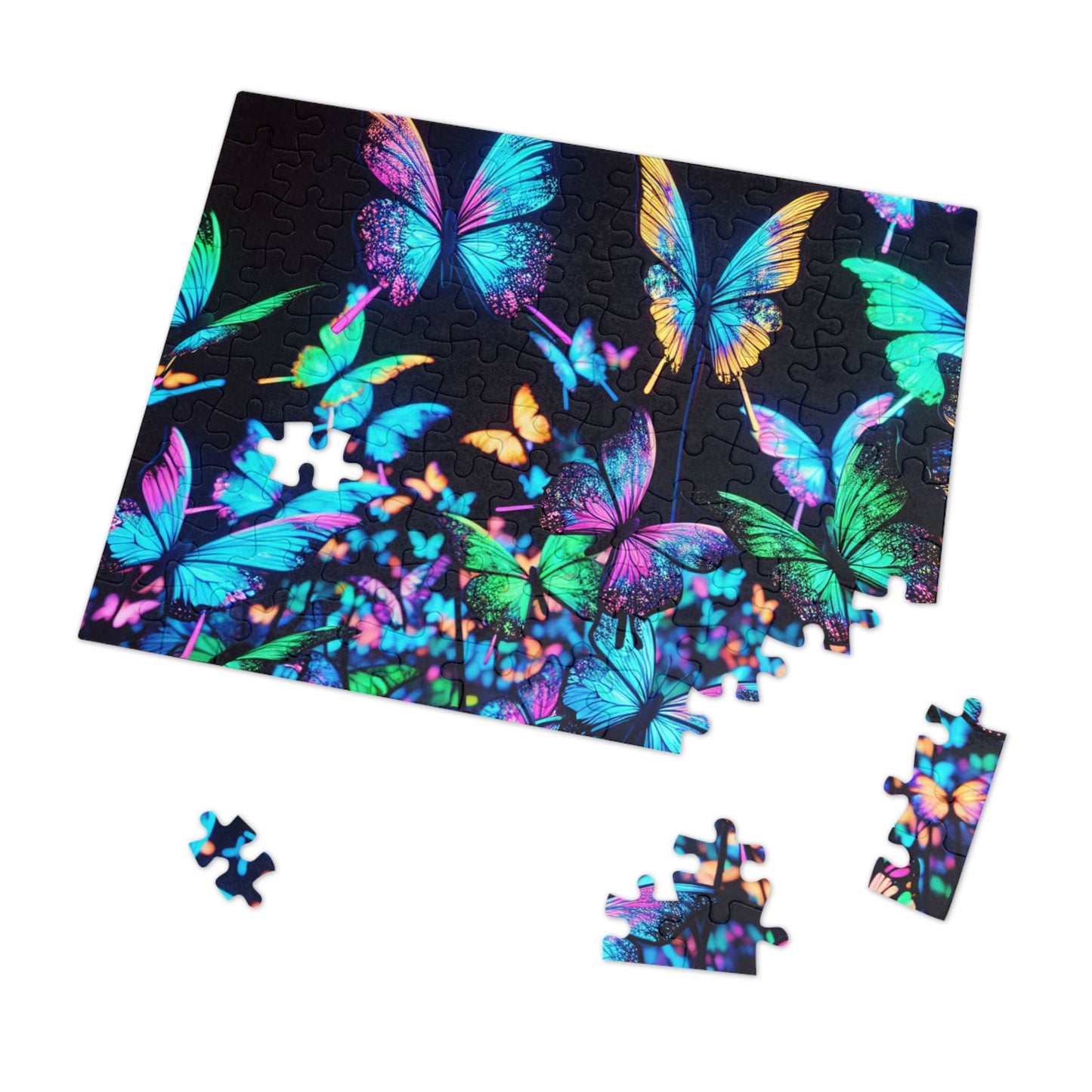 Neon Flutter - Neon Butterflies Puzzle