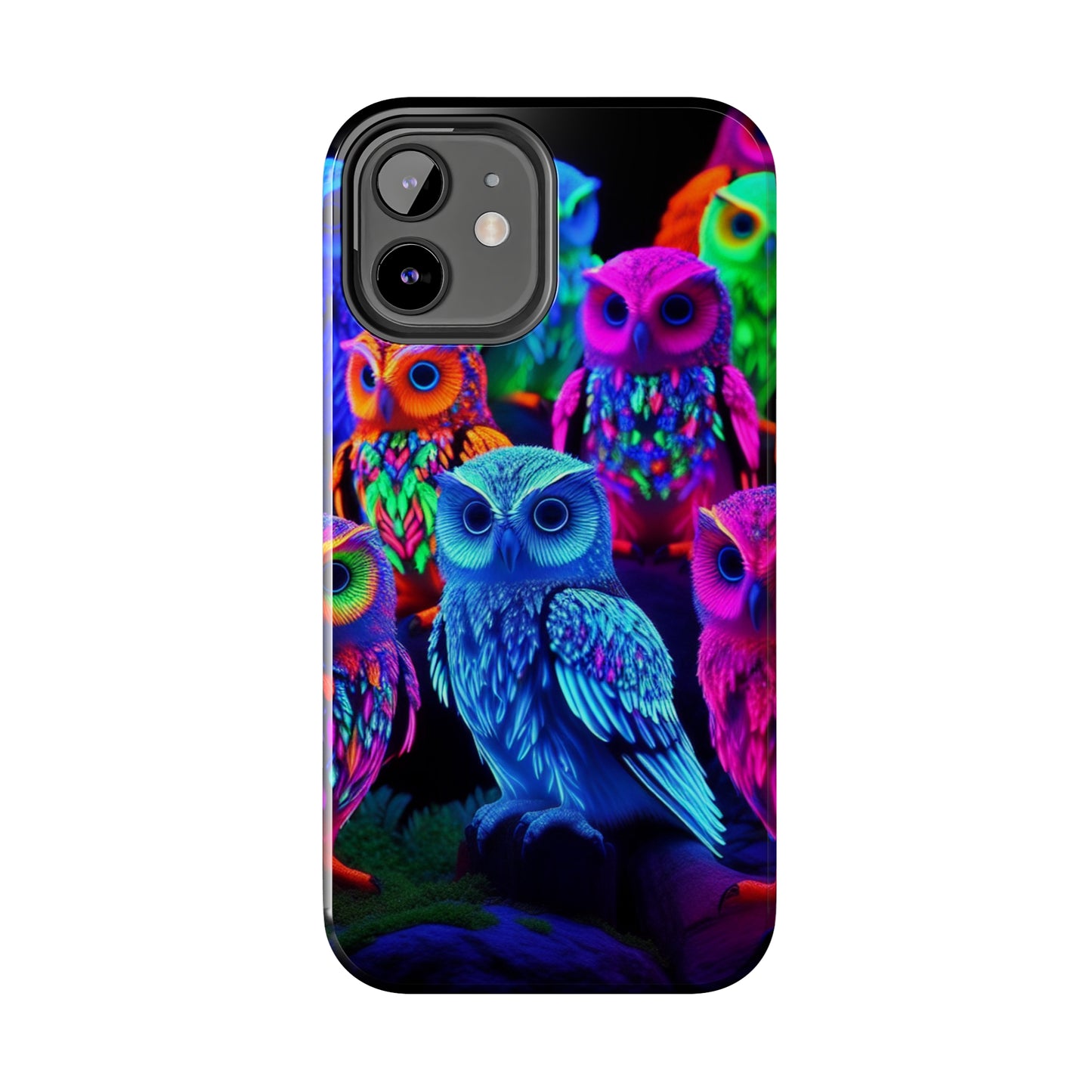 Neon Nocturne. NEON Owls Tough Phone Case