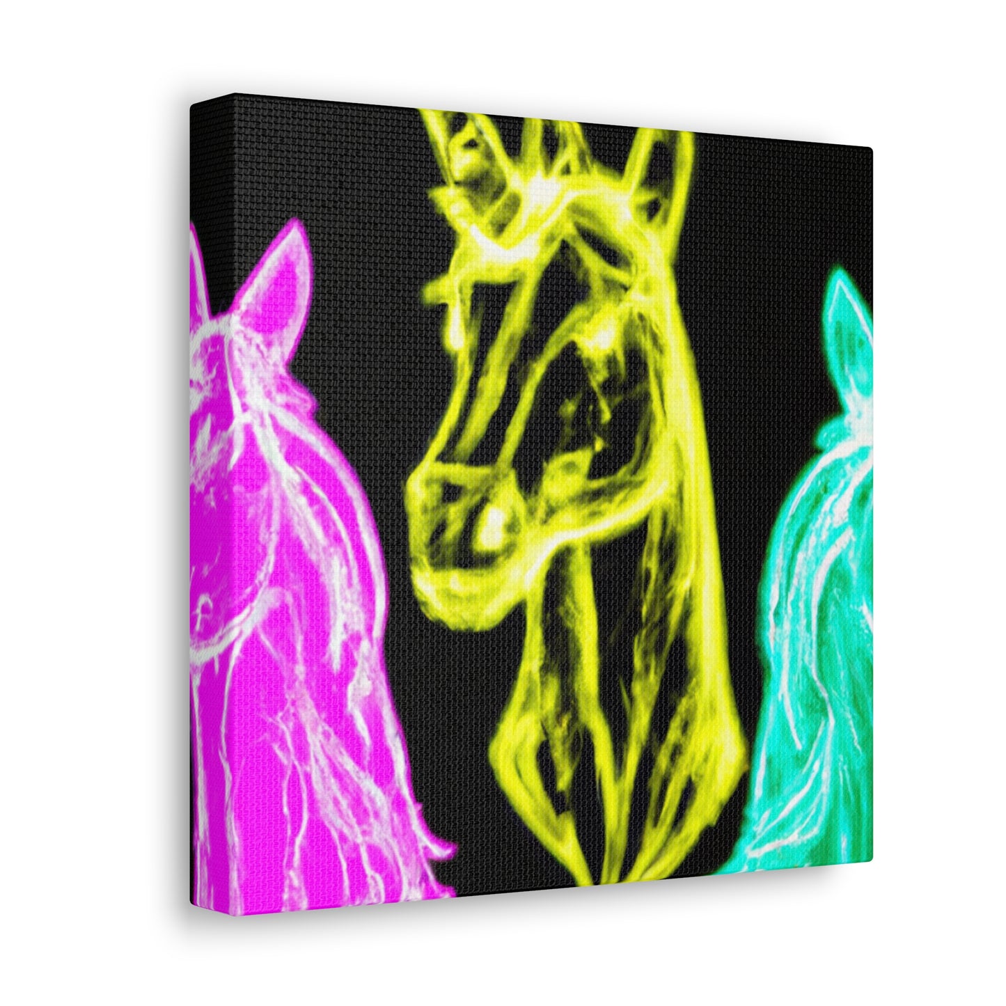 "Neon Unicorn Glow" NEON Unicorns Art Canvas