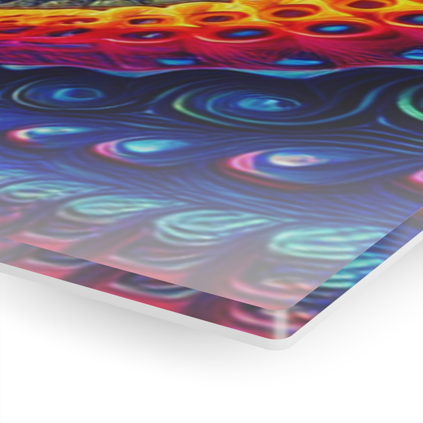 Aurora Fluxion. Trippy infity Pattern 1/4" Glossy Acrylic Art