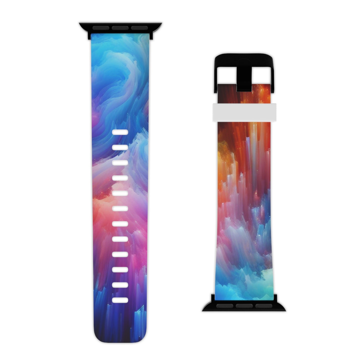 Neon Visionscapes - Trippy Infinity Patterns Iwatch Band