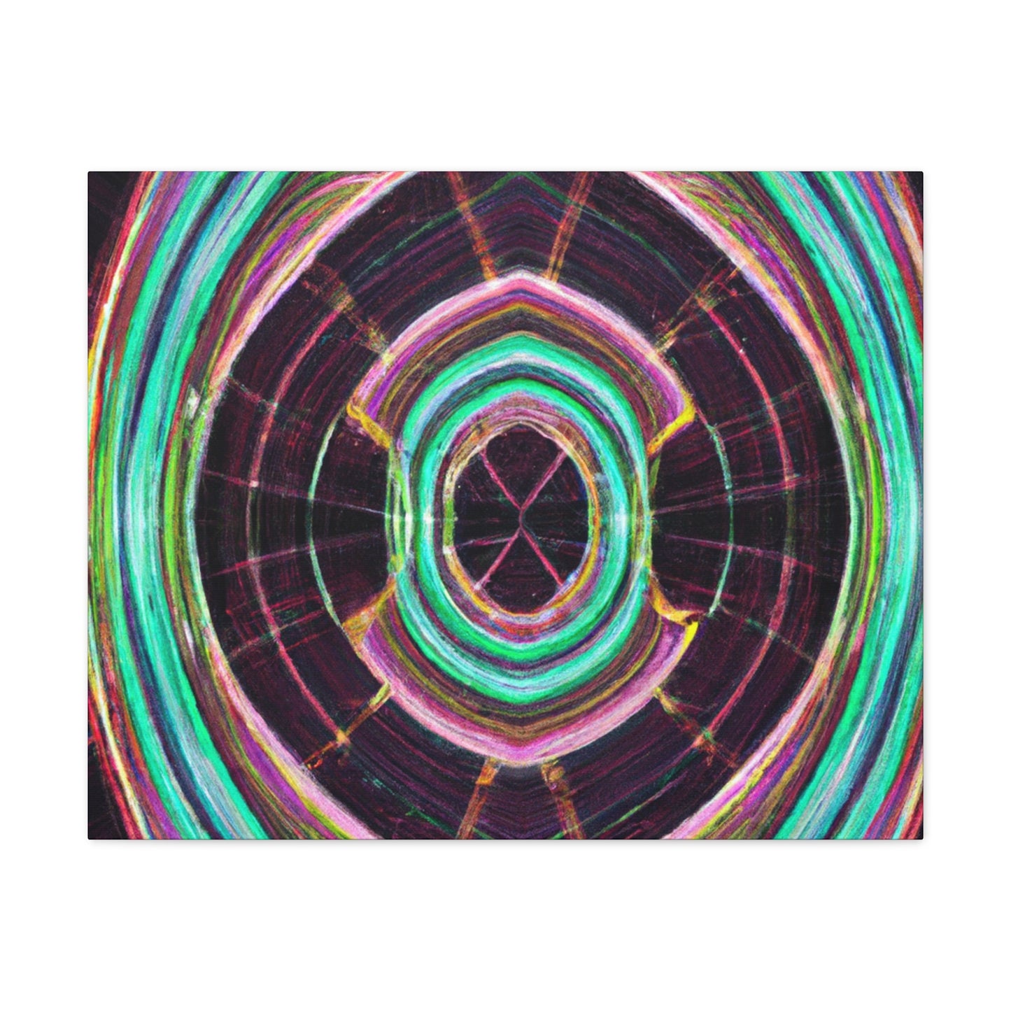 Electric Cosmic Confetti. Trippy Infinity Patterns Art Canvas