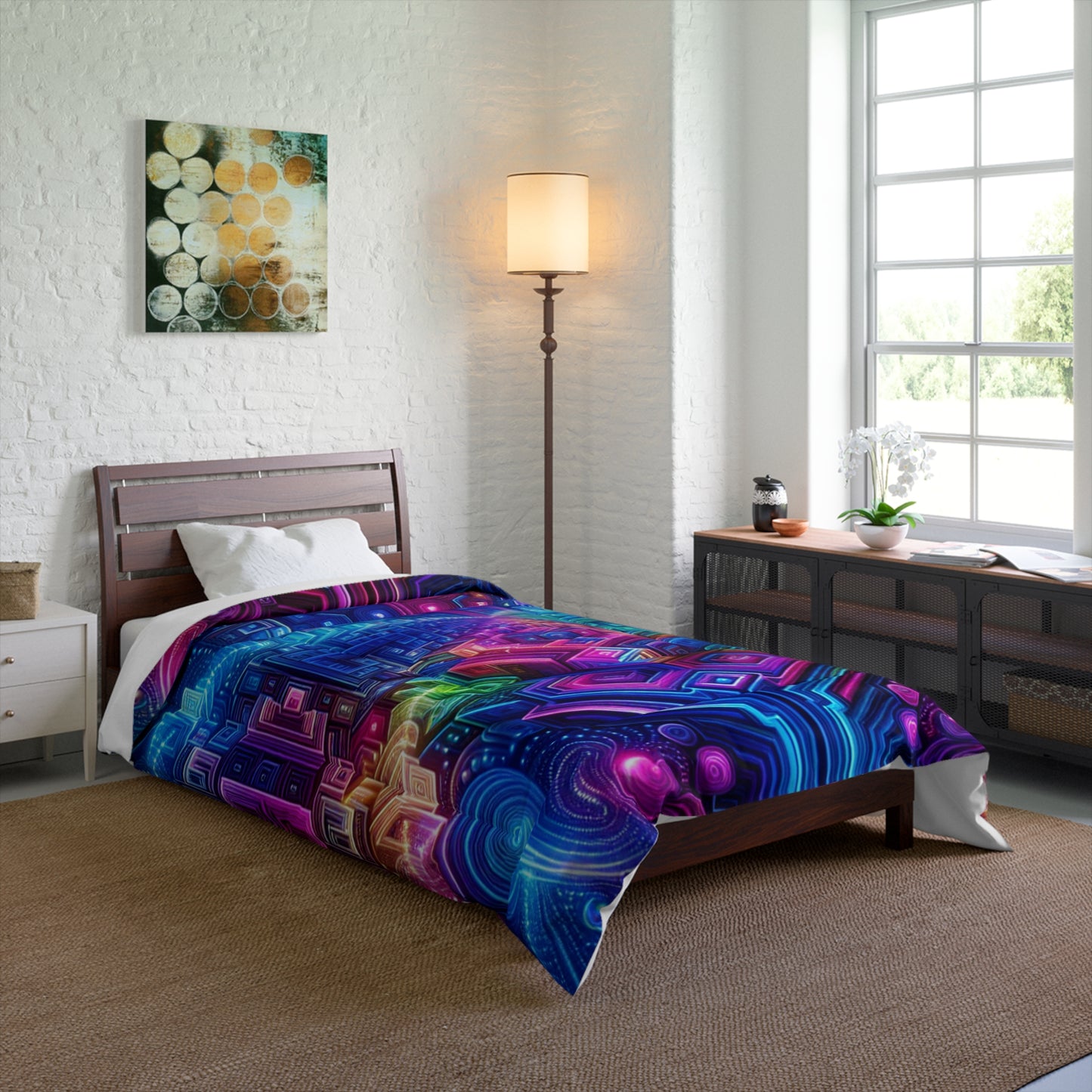 Aurora Flarezoom. Trippy Infinity Patterns Comforter Blanket