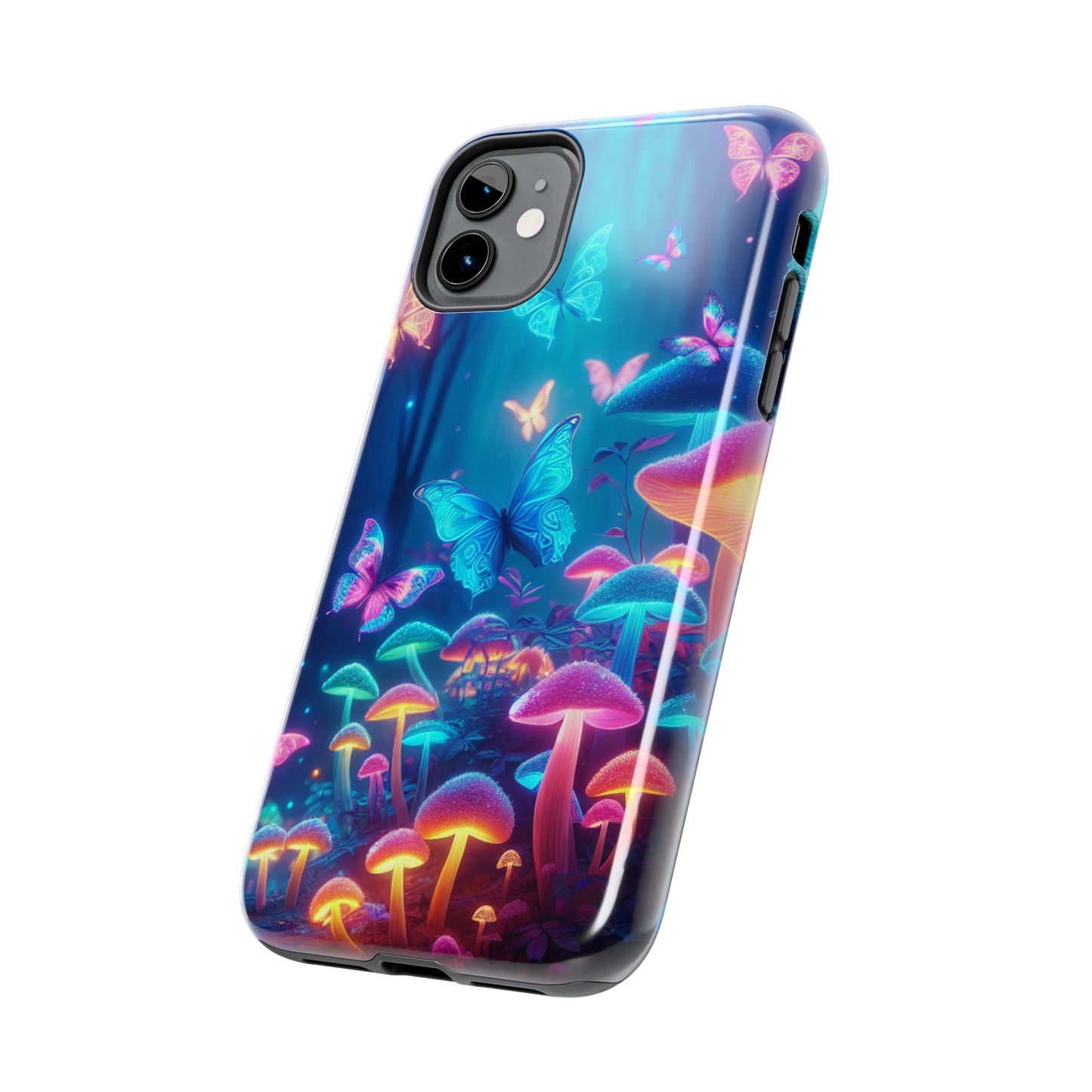 Luminous Jewels in the Forest. Mushrooms & Butterflies Tough Phone Case