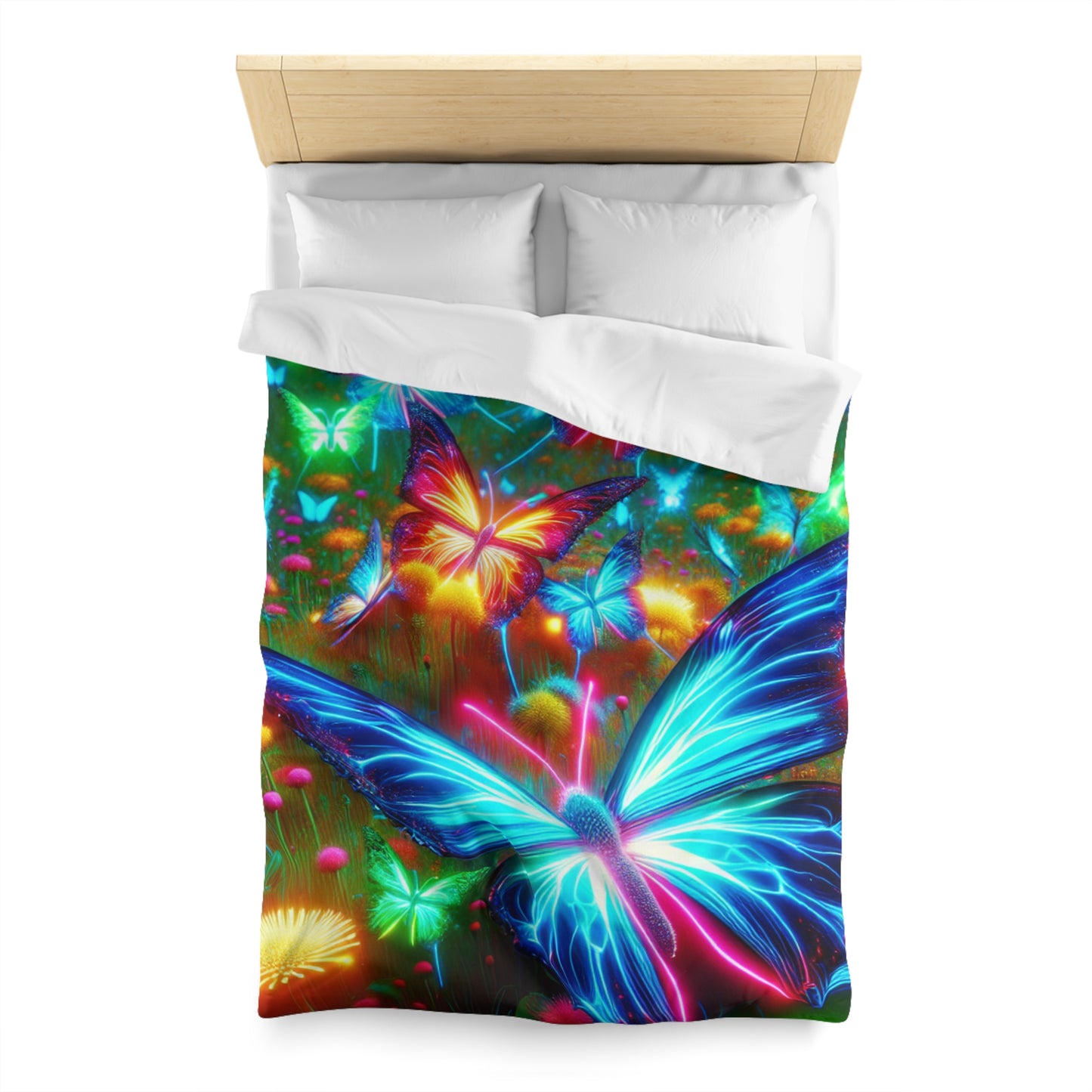 Leonardo de LaVisione - NEON Butterflies Microfiber Duvet Cover