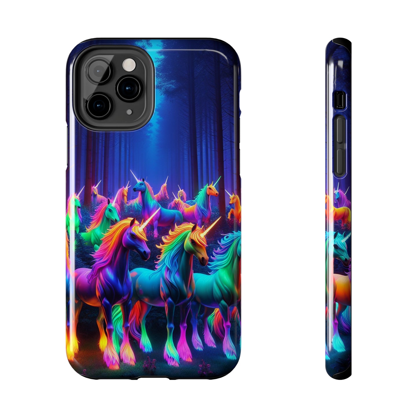Vivid Unicorn Pack NEON Unicorns Tough Phone Case Iphone 7 8 9 10 11 12 13 14 Pro Max Mini Plus XR XS SE
