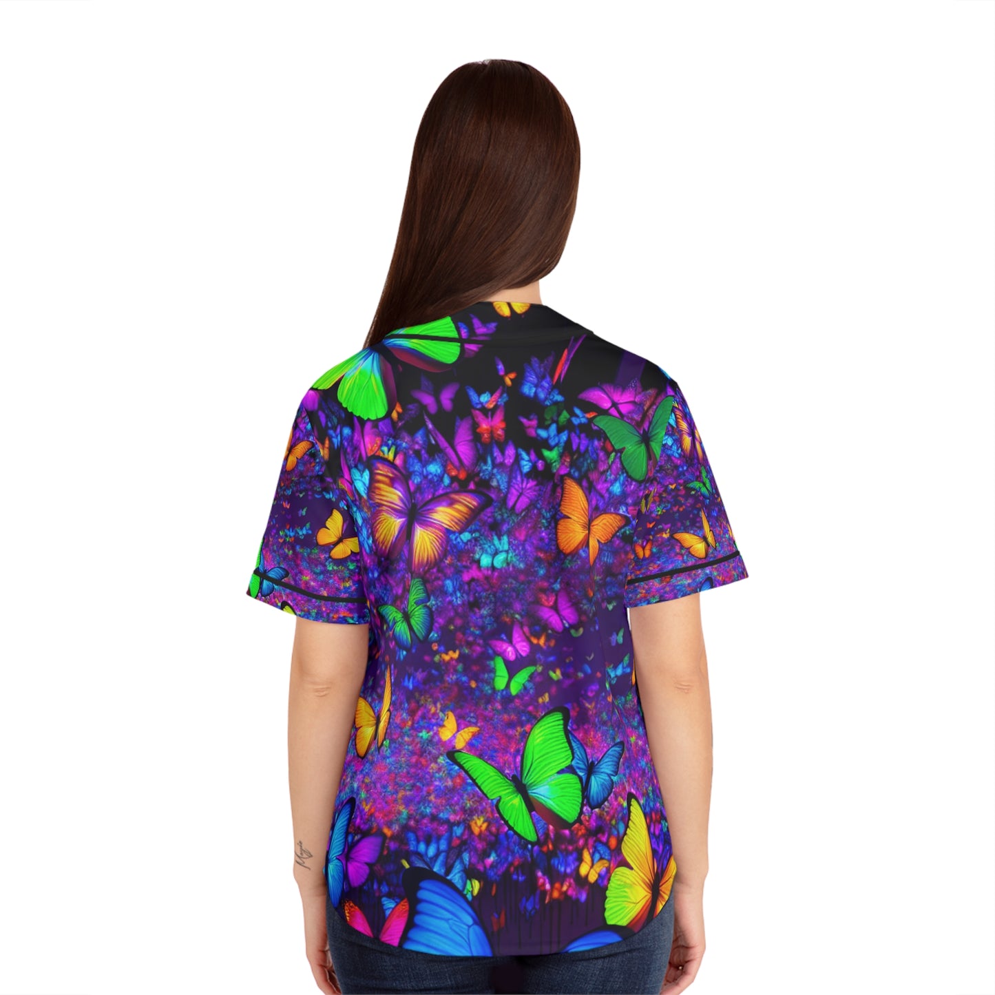 "Fuego Fantasia" Neon Butterflies Womans Jersey