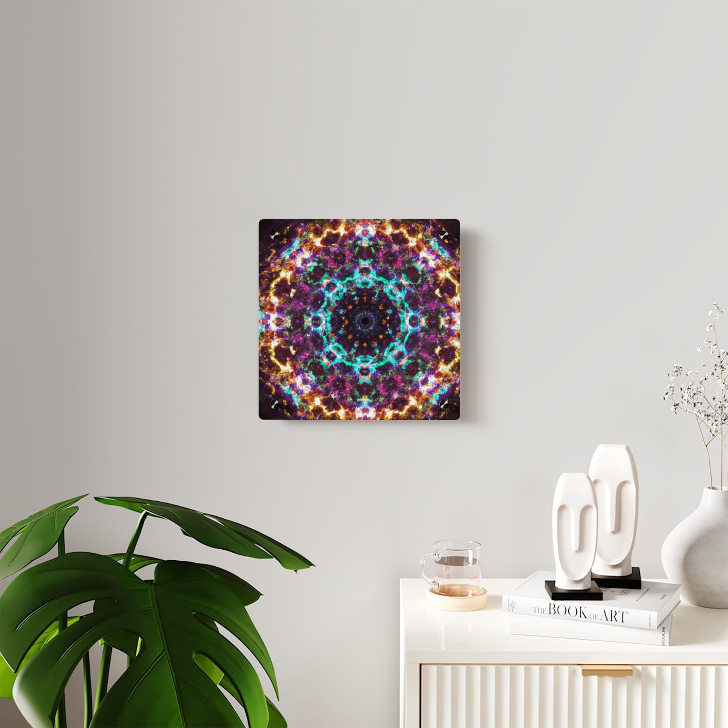 Electric Dreamscape. Trippy Infinity Patterns Acrylic Art Panel