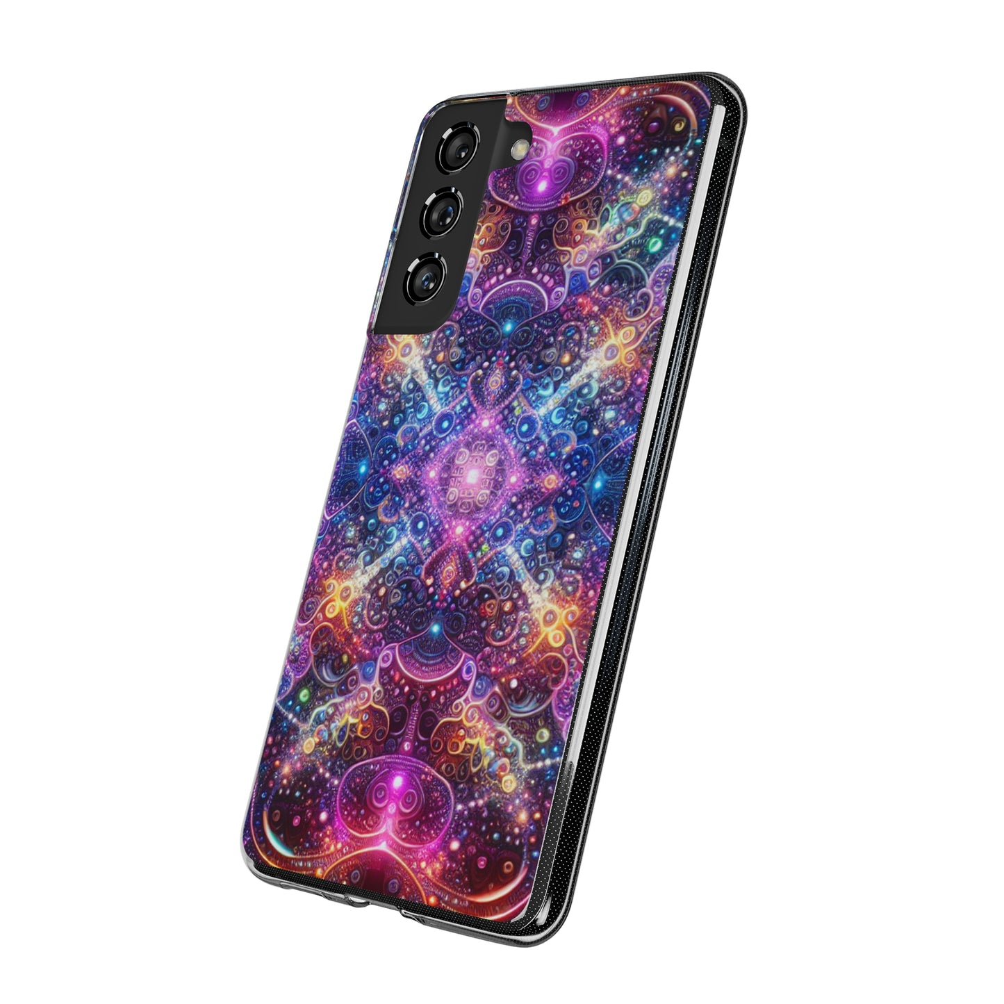 Neon Infinity Maze. Infinity Patterns Art Polycarbonate Phone Case