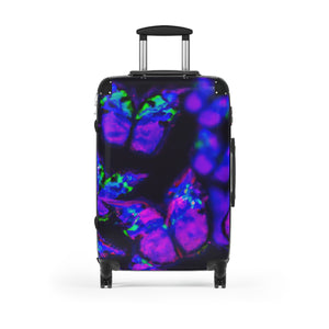 "Neon Flutterings" - Neon Butterflies Suitcase