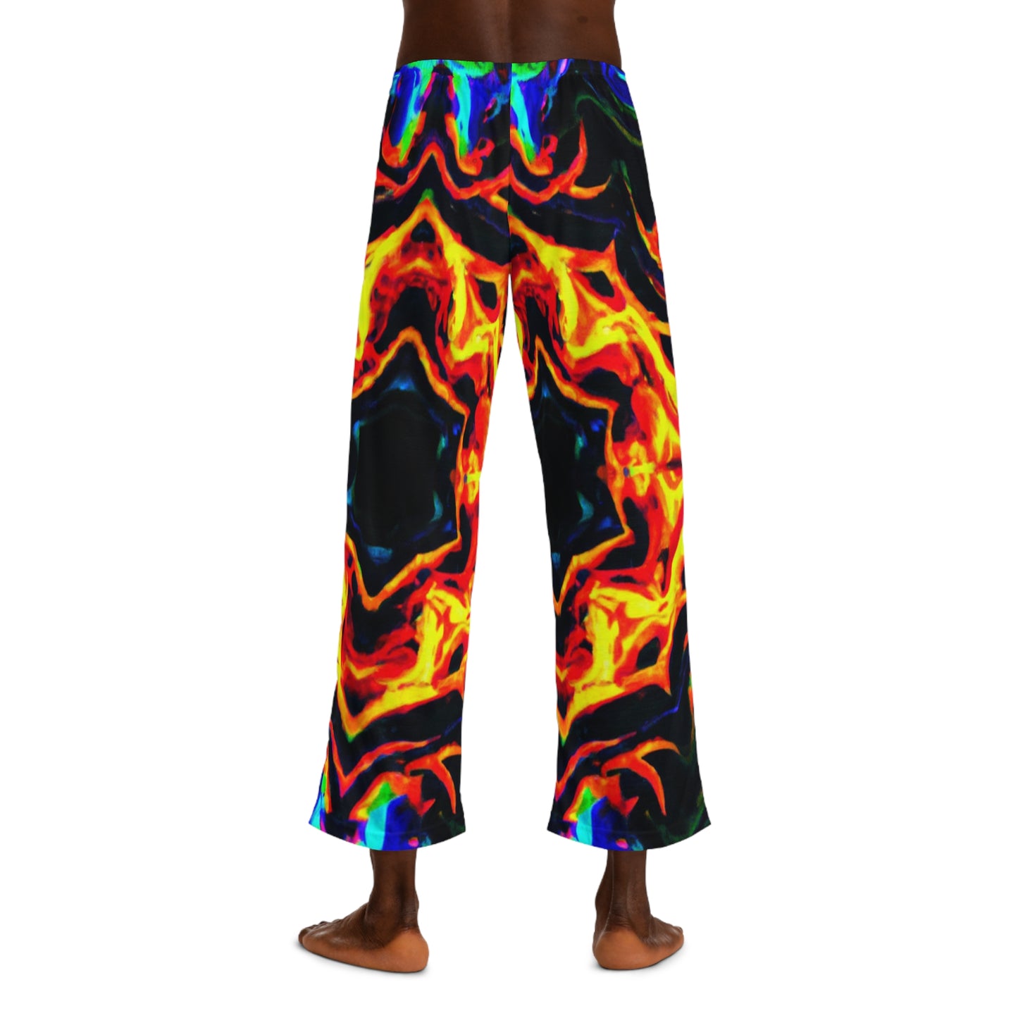 TDB Vibrant Neon Infinity Aurorae Trippy Infinity Patterns Mens Pajama Pants