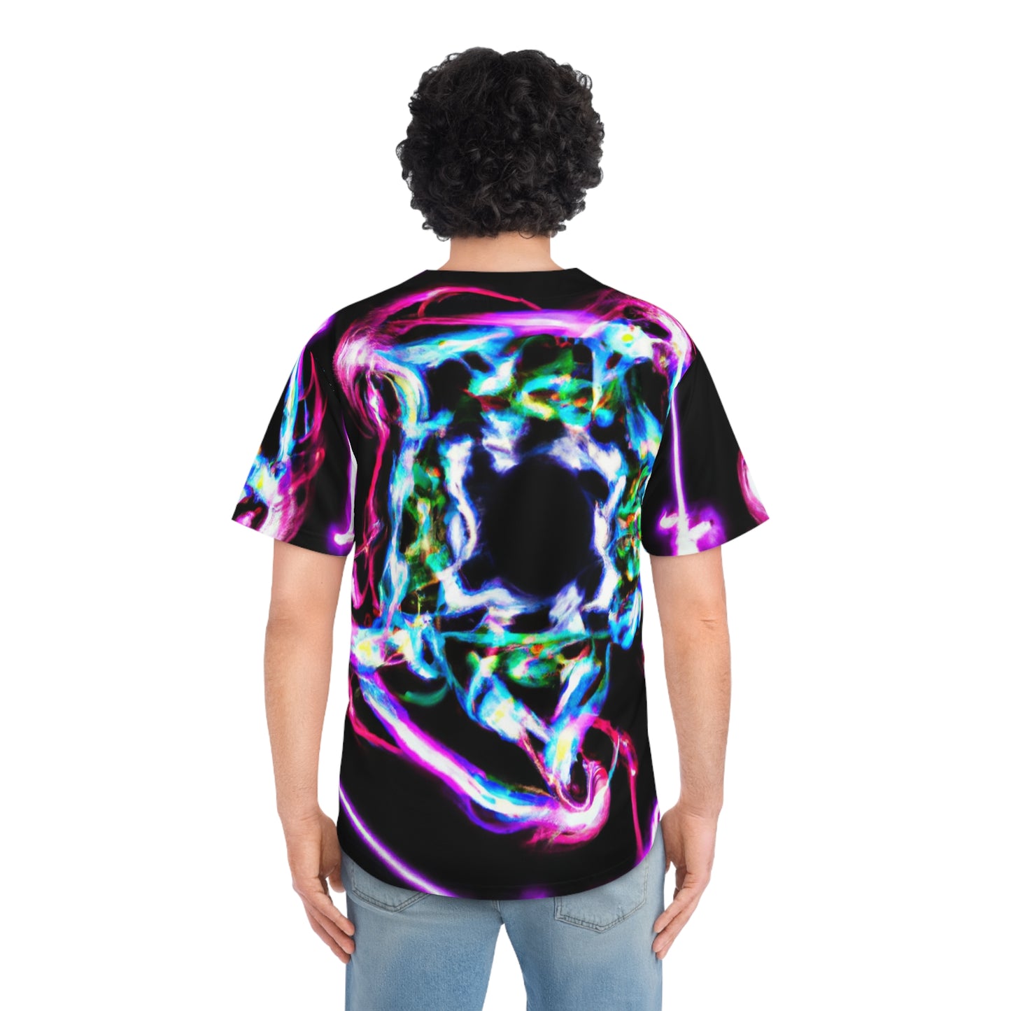 Neon Reflection Infinity. Trippy Infinity Patterns Mens Jersey