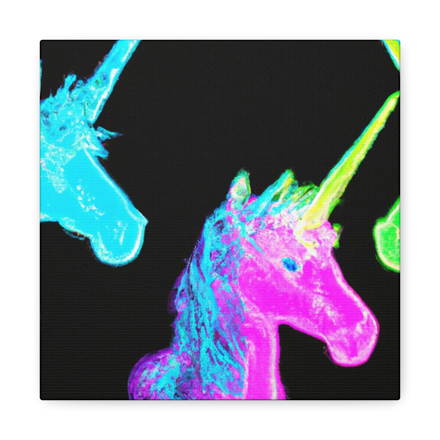 Neon Unicorn Blizzard NEON Unicorns Art Canvas