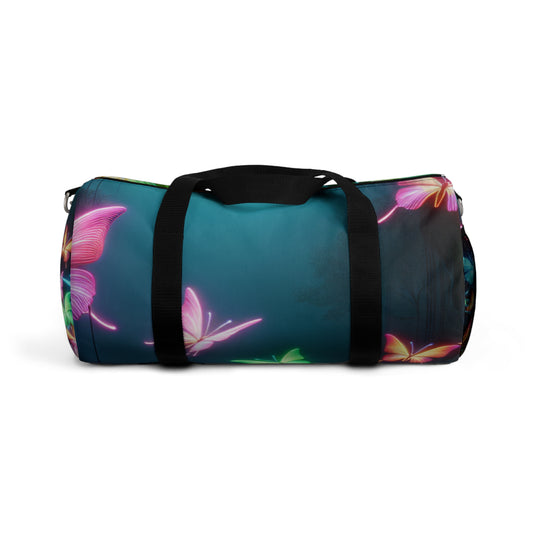 "Butterfly Burst" - Neon Butterflies Duffle Bag