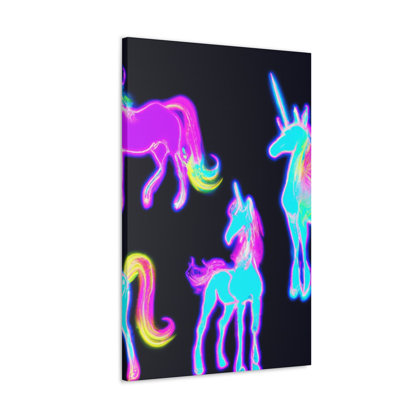 "Neon Magic" NEON Unicorns Art Canvas