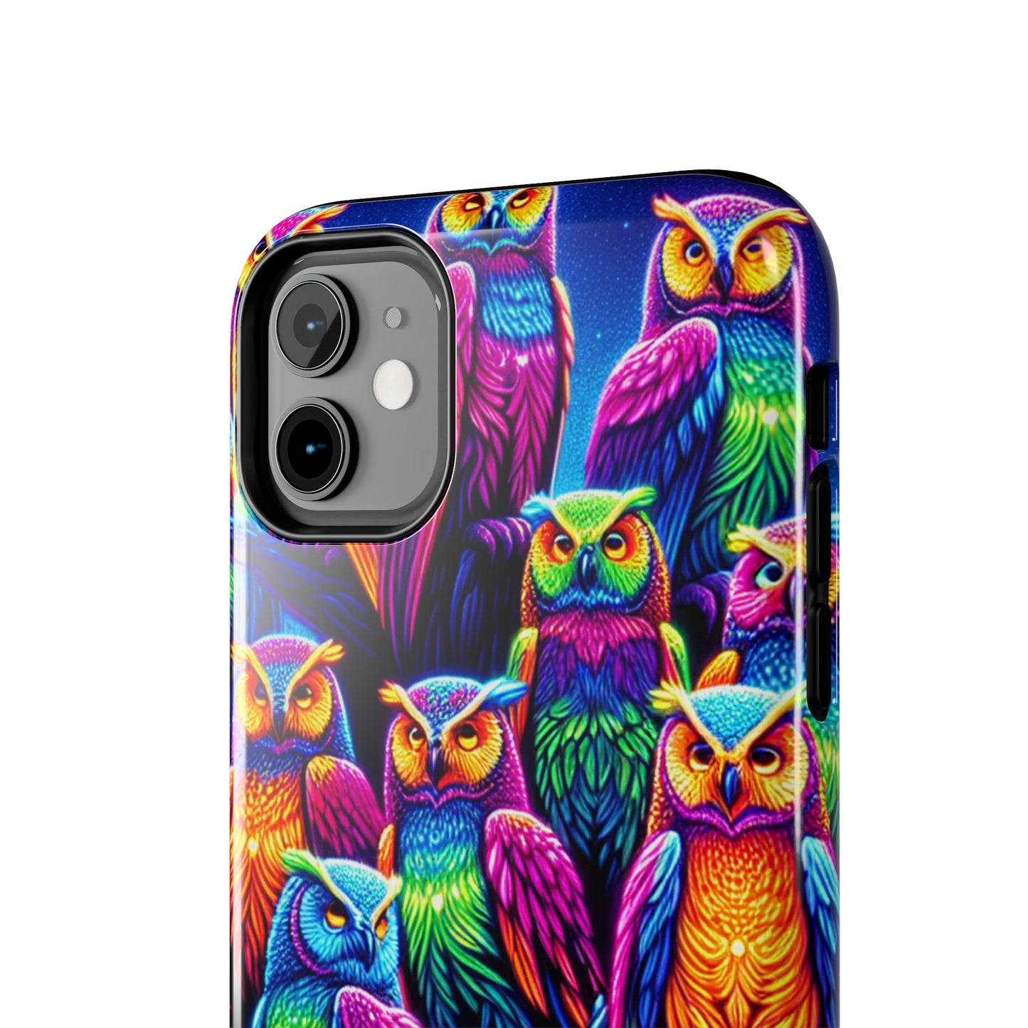 Neon Nocturne. NEON Owls Tough Phone Case