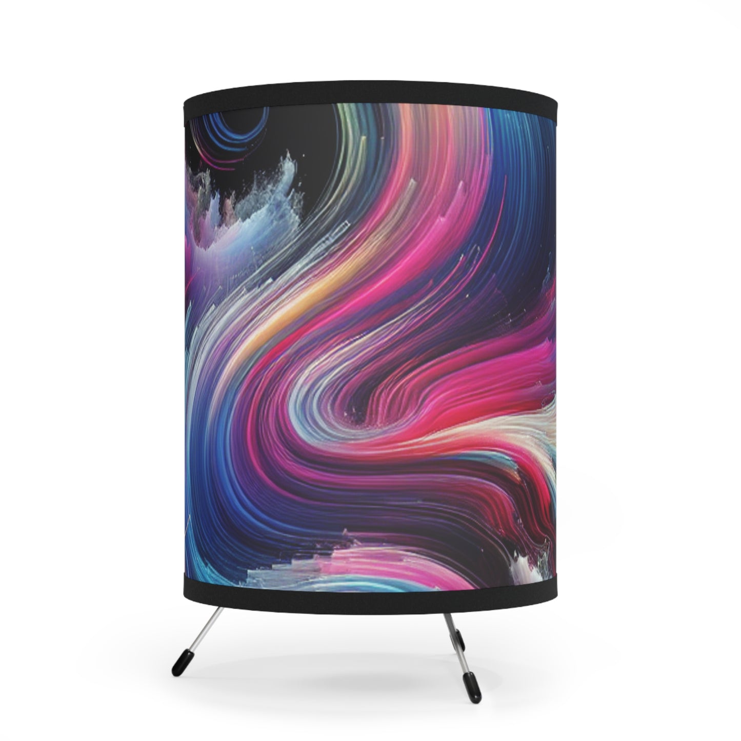 Giovanni Raffaello - Trippy Infity Patterns Art Tripod Lamp