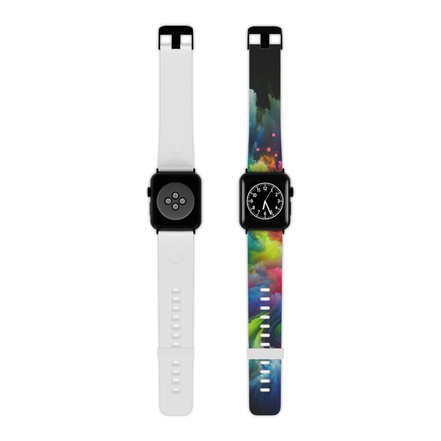 "Neon Flowscape" - Trippy Infinity Patterns Iwatch Band