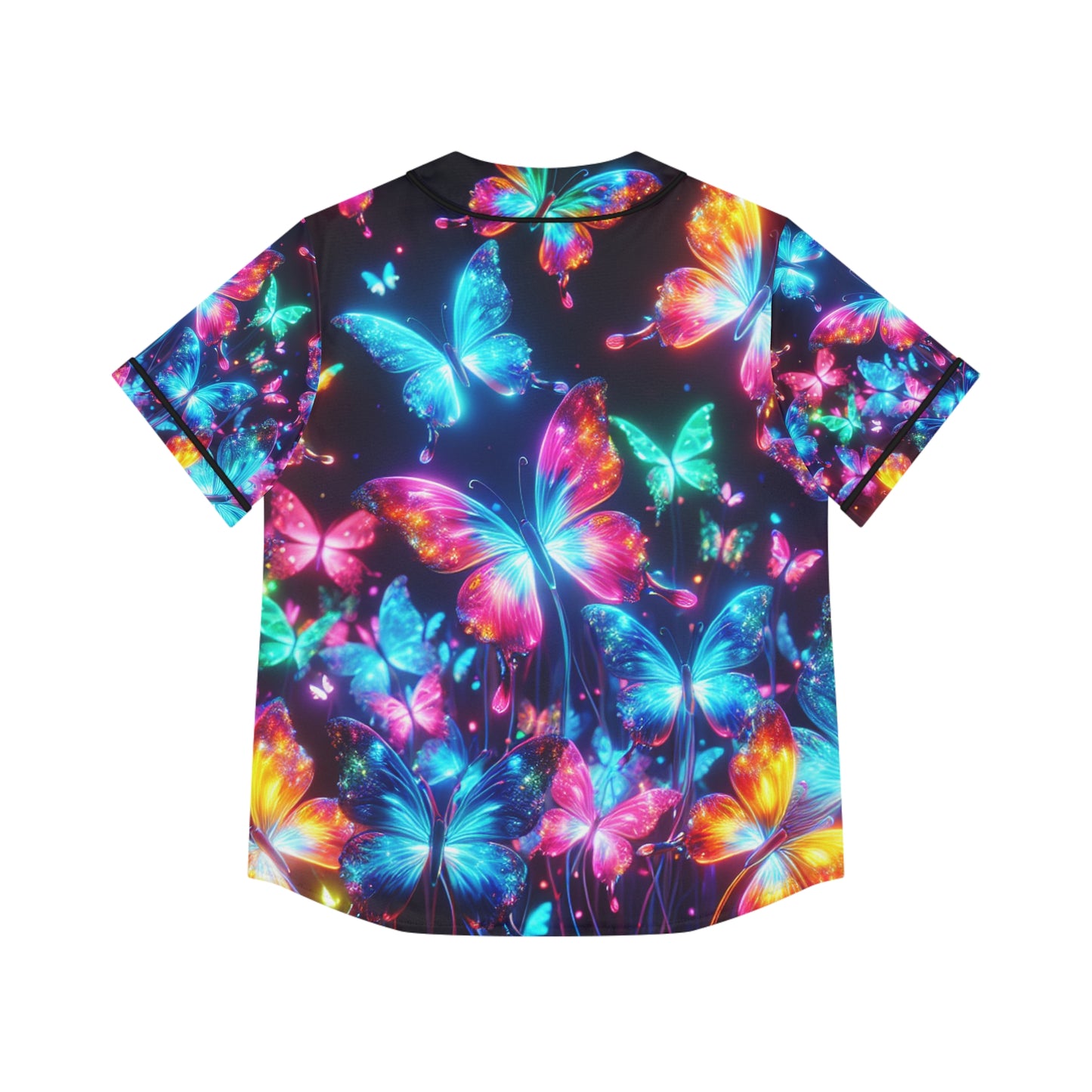 Neon Butterfly Swarm Splatter. Neon Butterflies Womans Jersey