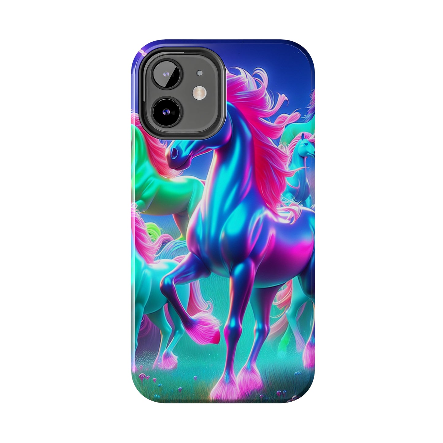"Rainbow Dreams in Neon" NEON Unicorns Tough Phone Case