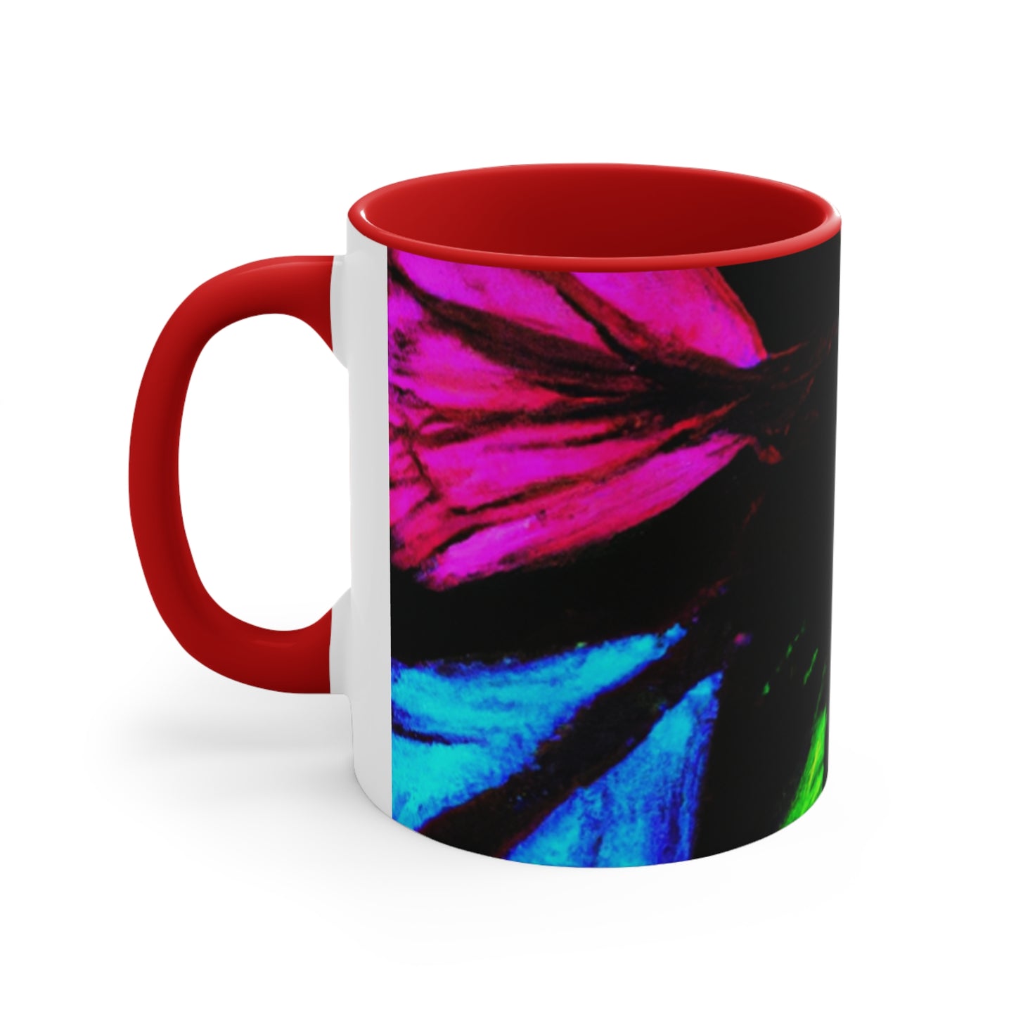 Neon Butterfly Splash. Butterflies 11oz Mug