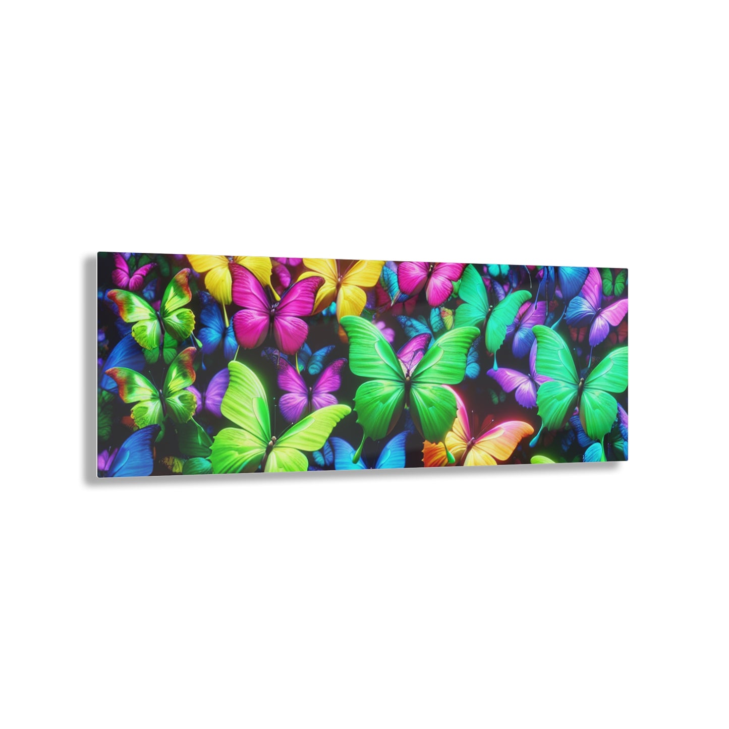 Neon Butterfly Splendor. NEON Butterflies Art 1/4" Glossy Acrylic Art