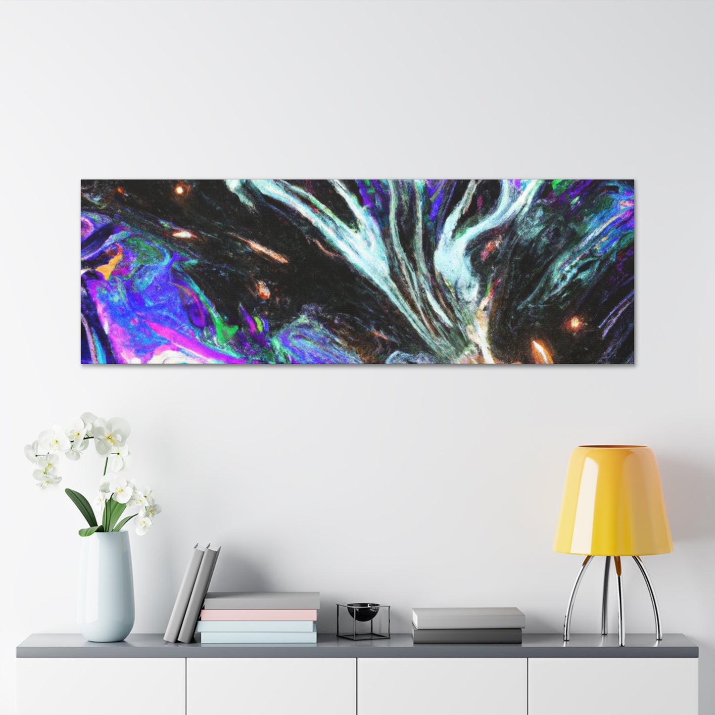 Interdimensional Fantasia. Trippy Infinity Patterns Art Canvas