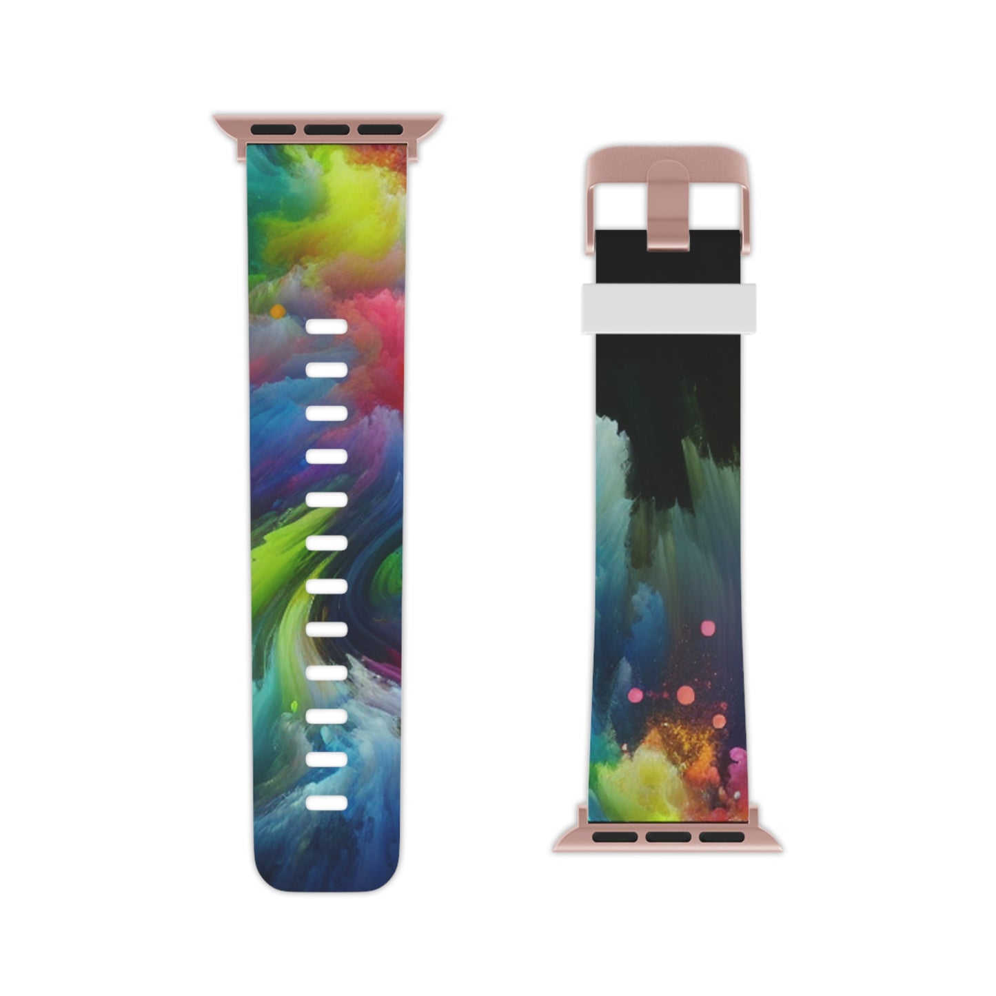 "Neon Flowscape" - Trippy Infinity Patterns Iwatch Band