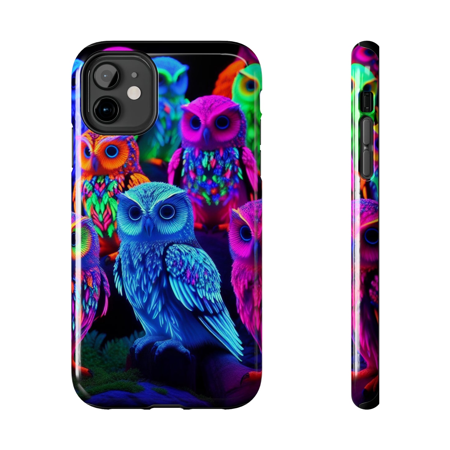 Neon Nocturne. NEON Owls Tough Phone Case