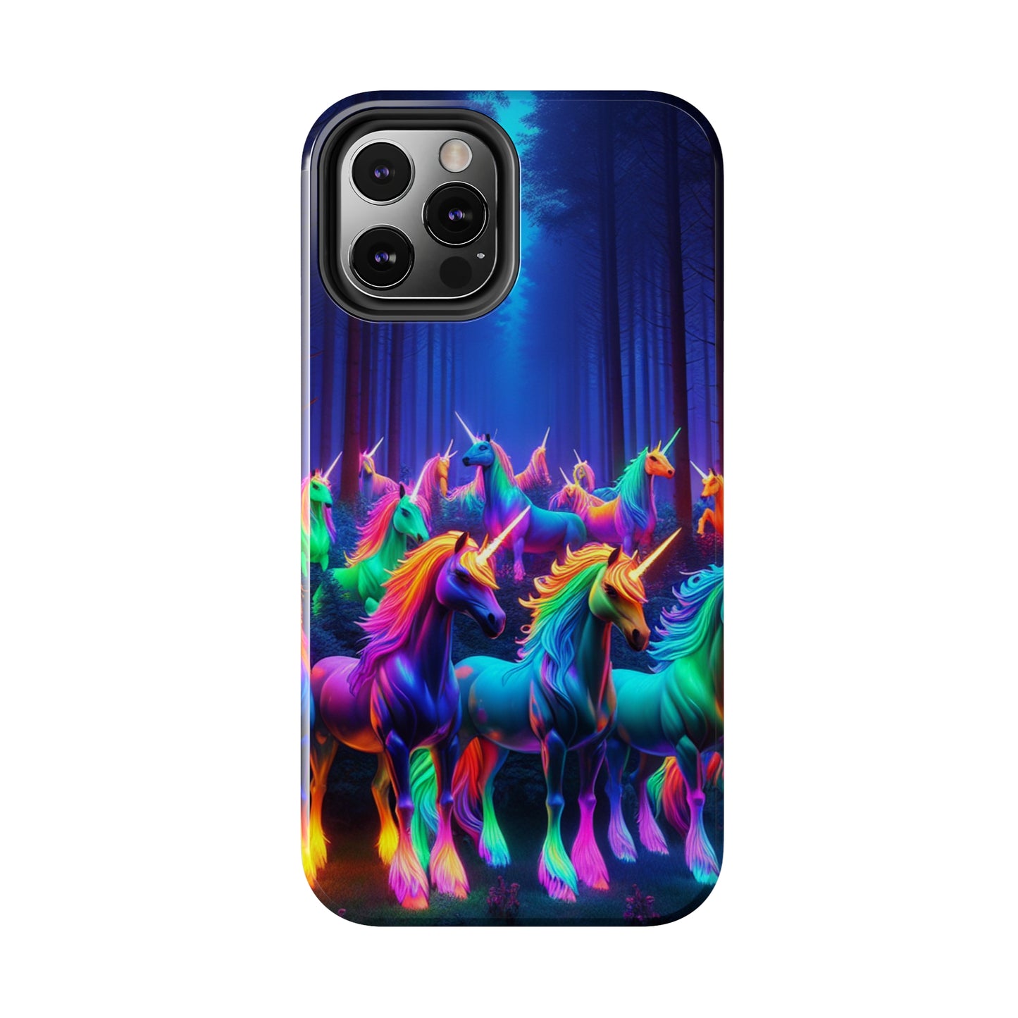Vivid Unicorn Pack NEON Unicorns Tough Phone Case Iphone 7 8 9 10 11 12 13 14 Pro Max Mini Plus XR XS SE
