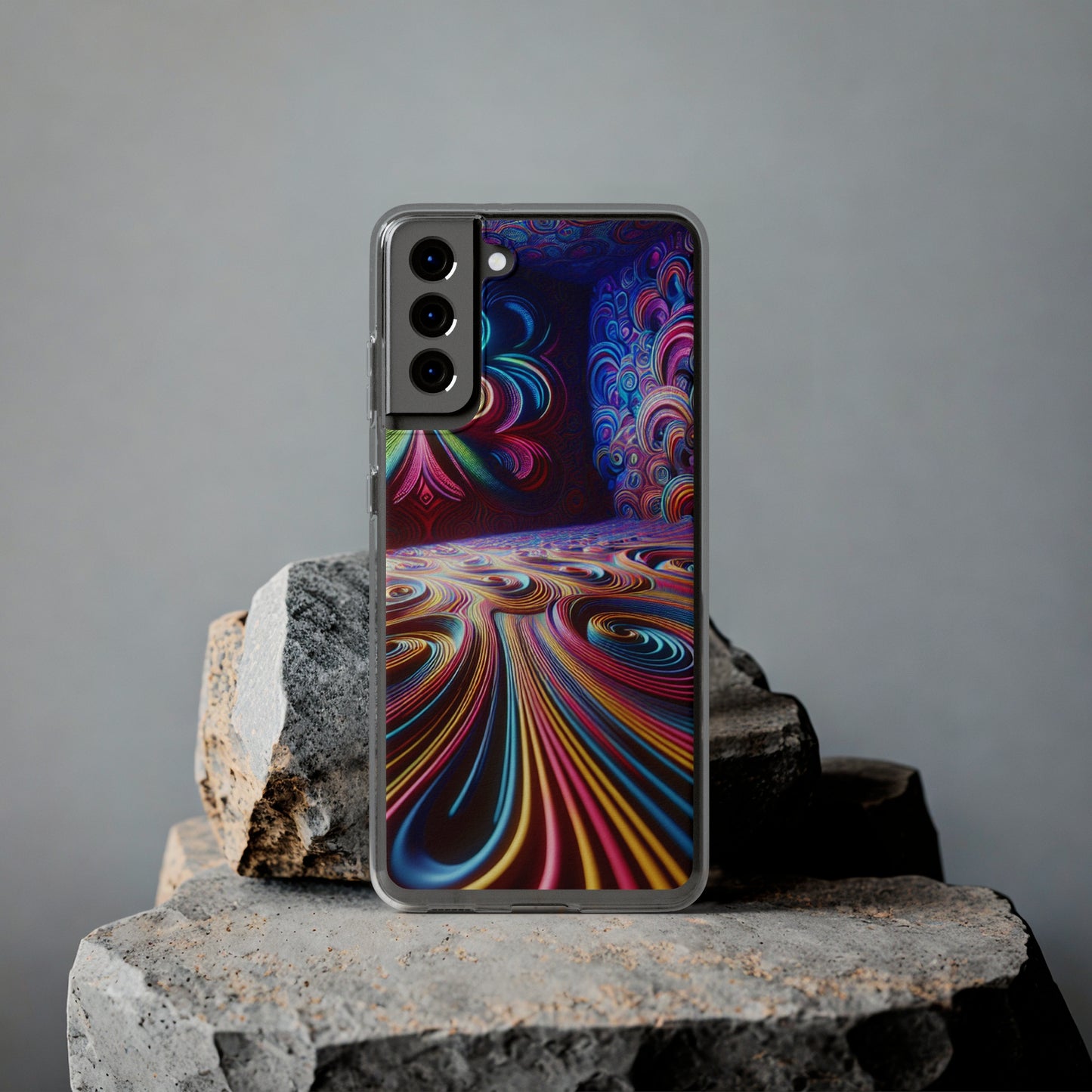 Vibin' Neon Infinity. Infinity Patterns Art Polycarbonate Phone Case
