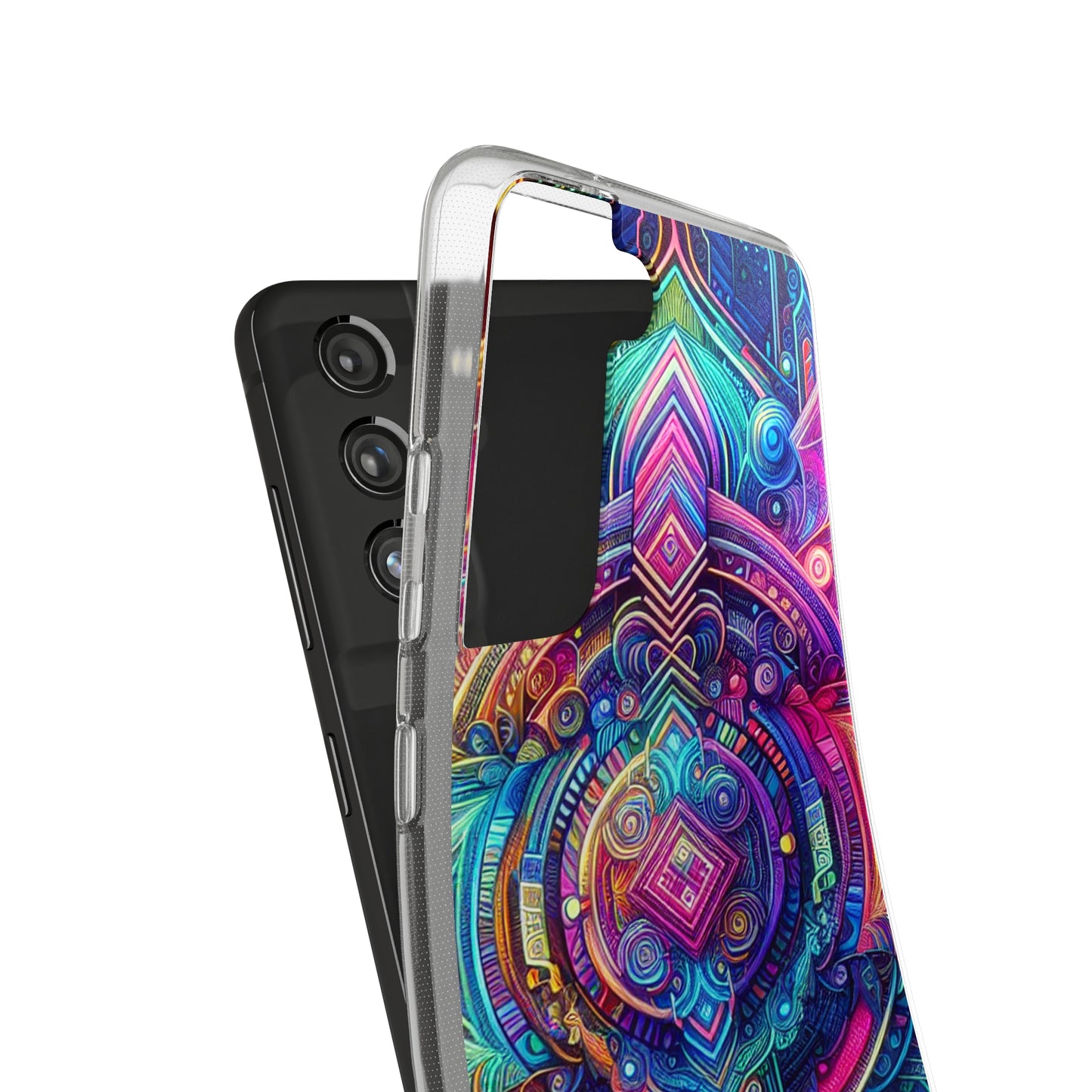 Neon Infinity Vortex Infinity Patterns Art Polycarbonate Phone Case