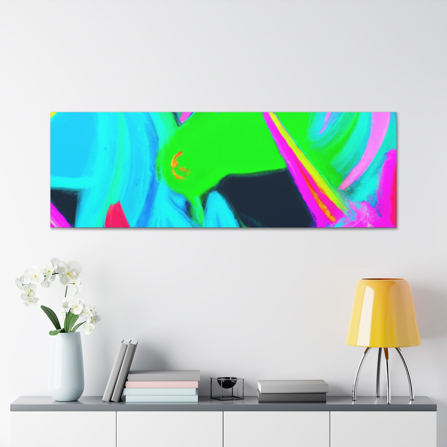 Neon Magical Joyride NEON Unicorns Art Canvas