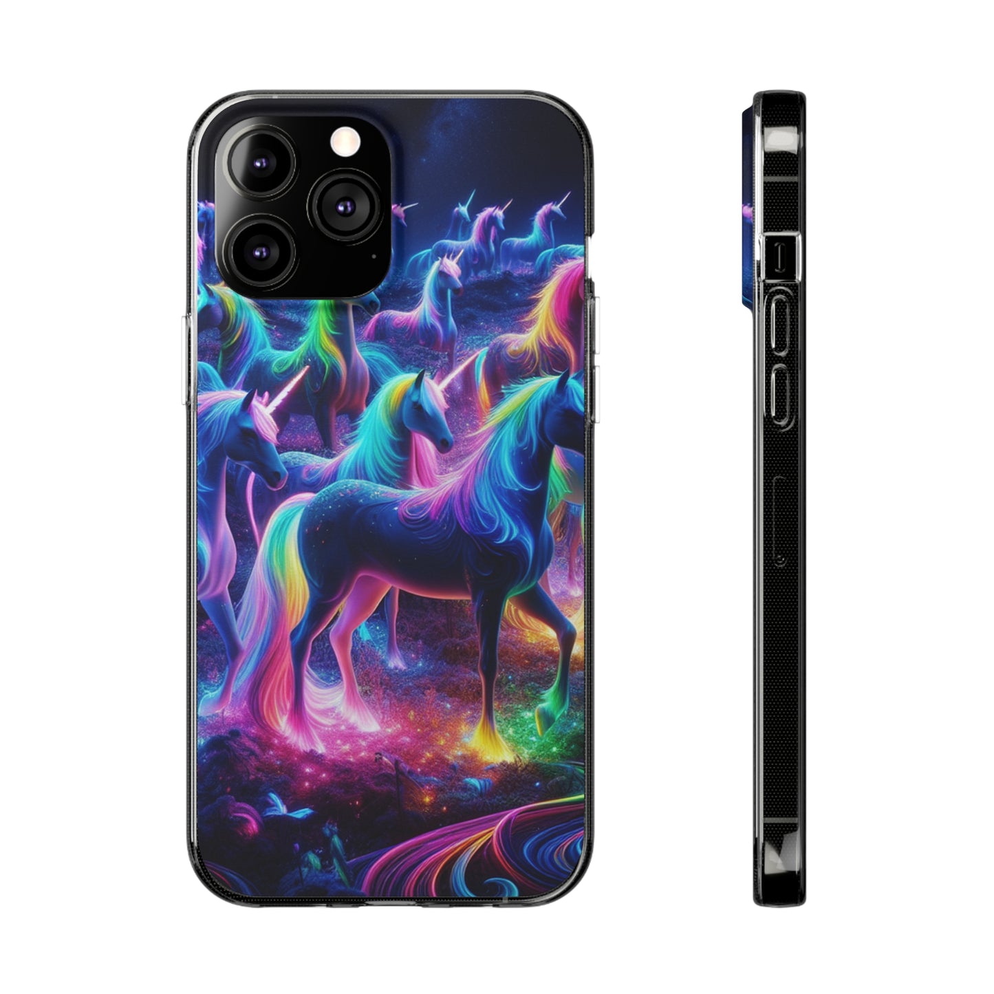 Neon Unicorn Spectacle. NEON Unicorns Art Polycarbonate Phone Case Samsung Galaxy s21 s22 Google Pixel 6 Iphone 11 12 13 14 Pro Max Mini Plus