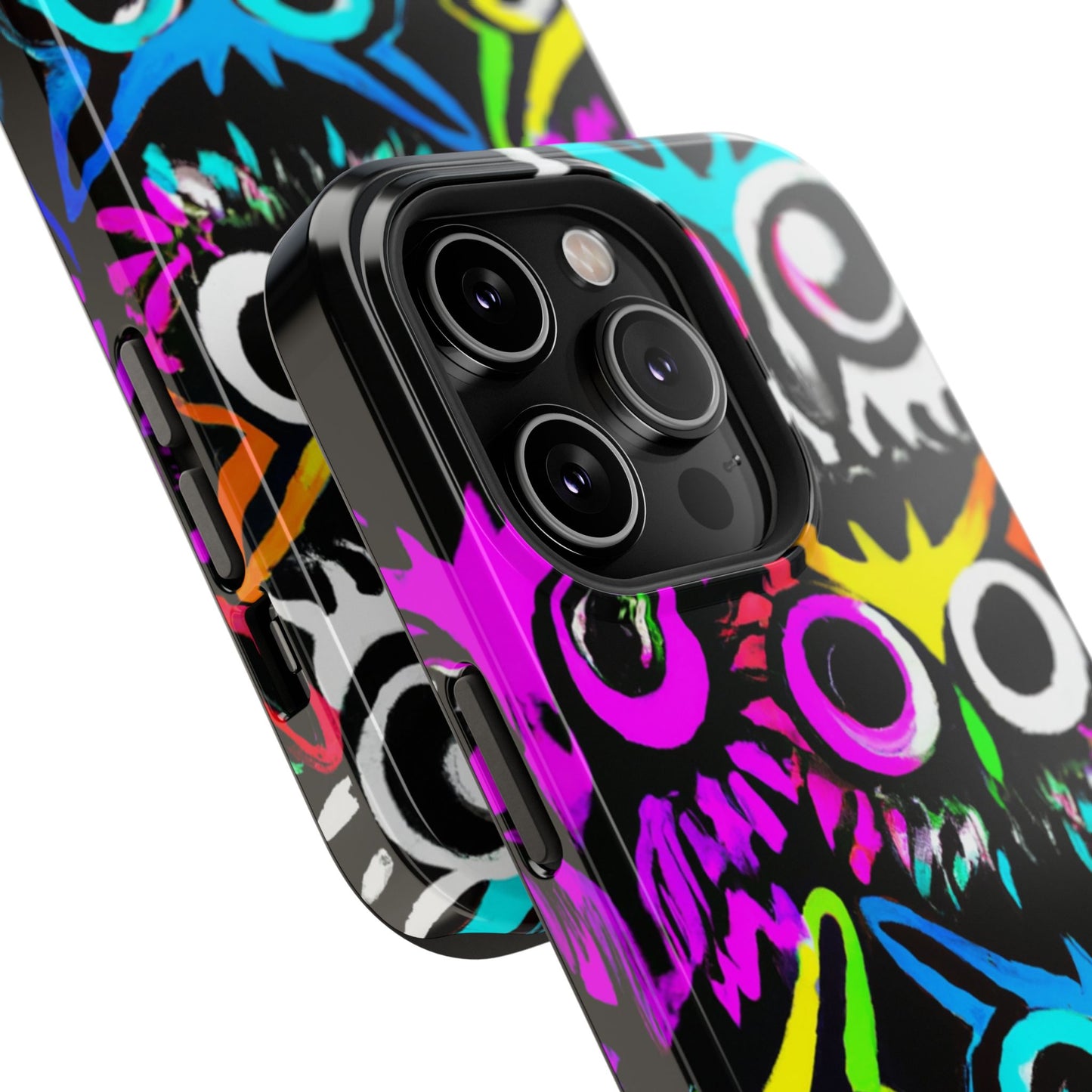 TDB Psychedelic Rave Owl Impact-Resistant Phone Case - Colorful Protection